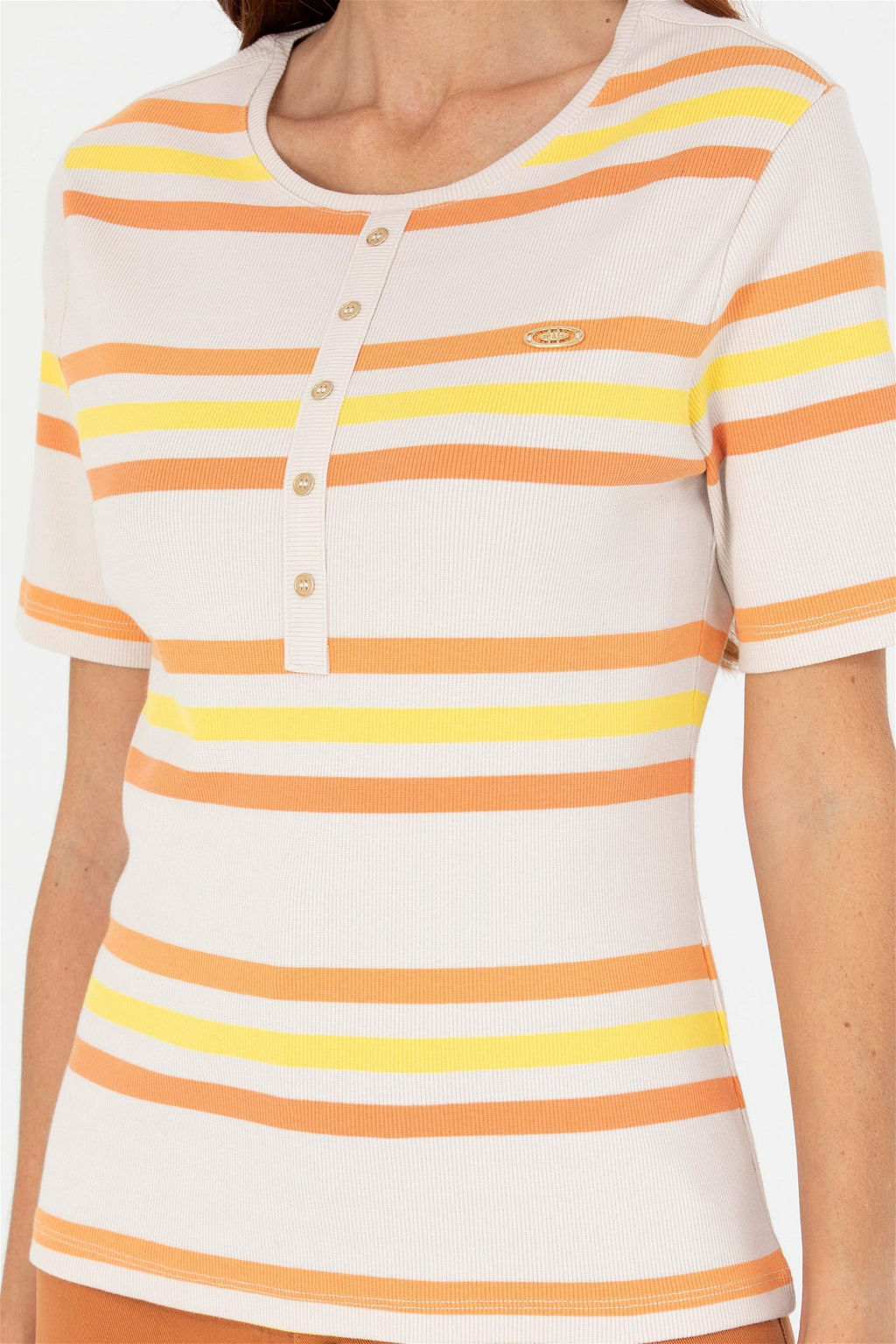 Женская футболка с круглым вырезом в виде плитки Неожиданная скидка в корзине - U.s. polo assn фото 6