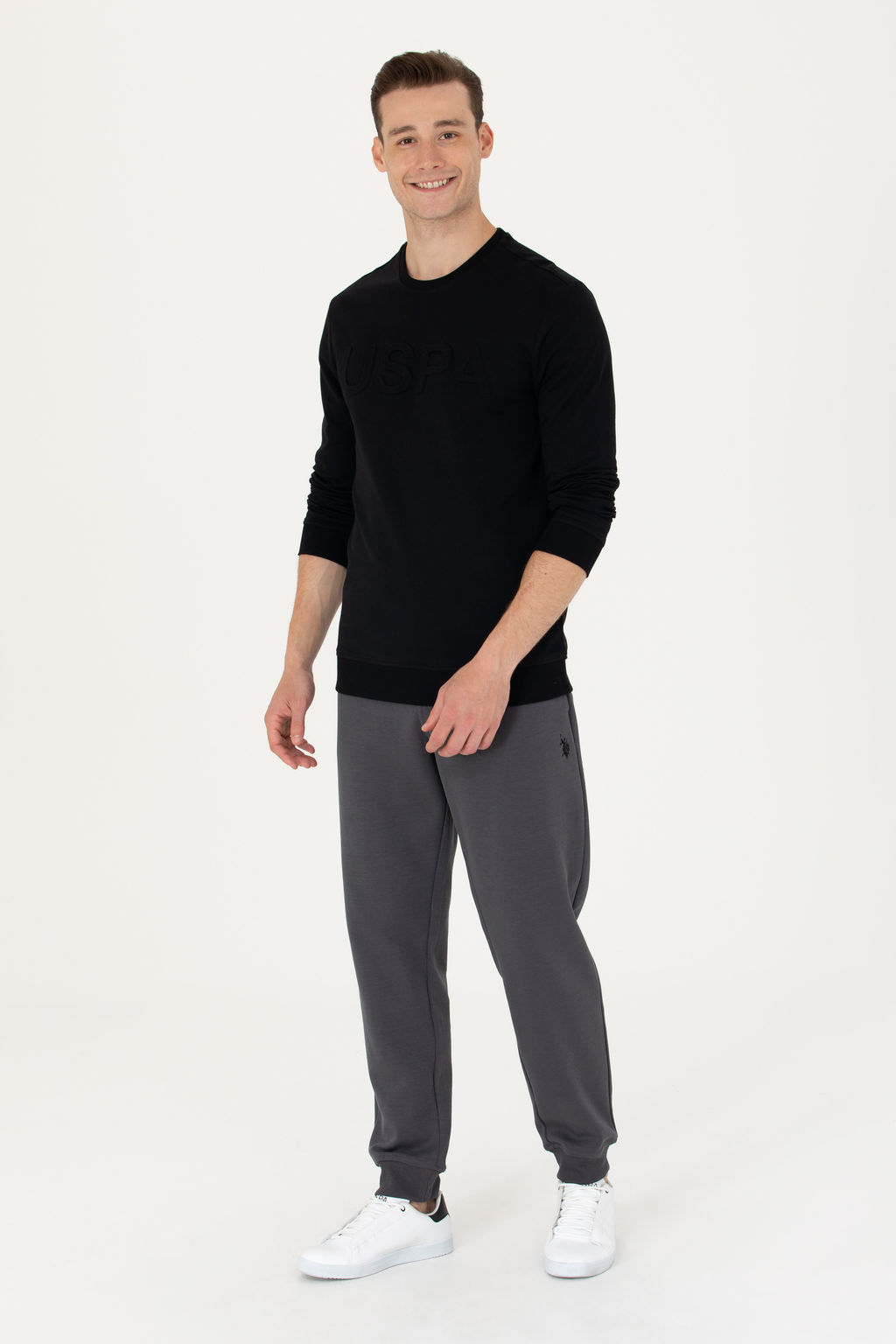 U. S. Polo Assn Мужской черный базовый свитшот - U.s. polo assn фото 17