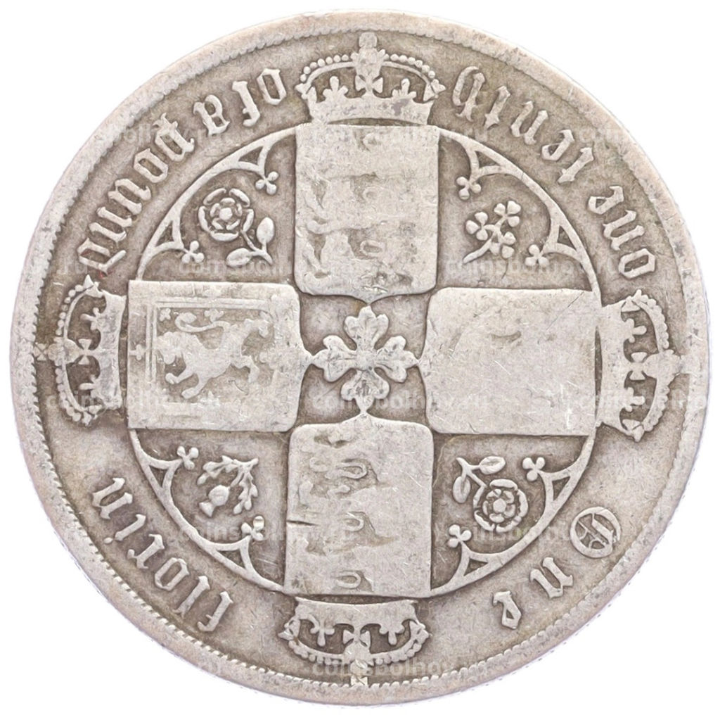 Монета 1 флорин (2 шиллинга) 1887 года Великобритания