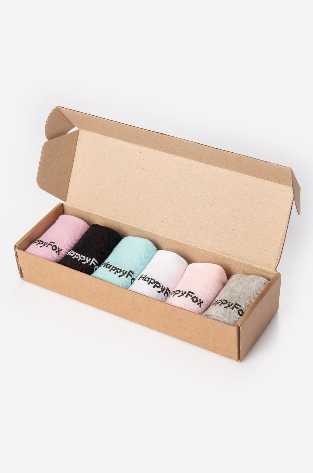 Набор однотонных носков 6 пар Happy Fox  фото 2