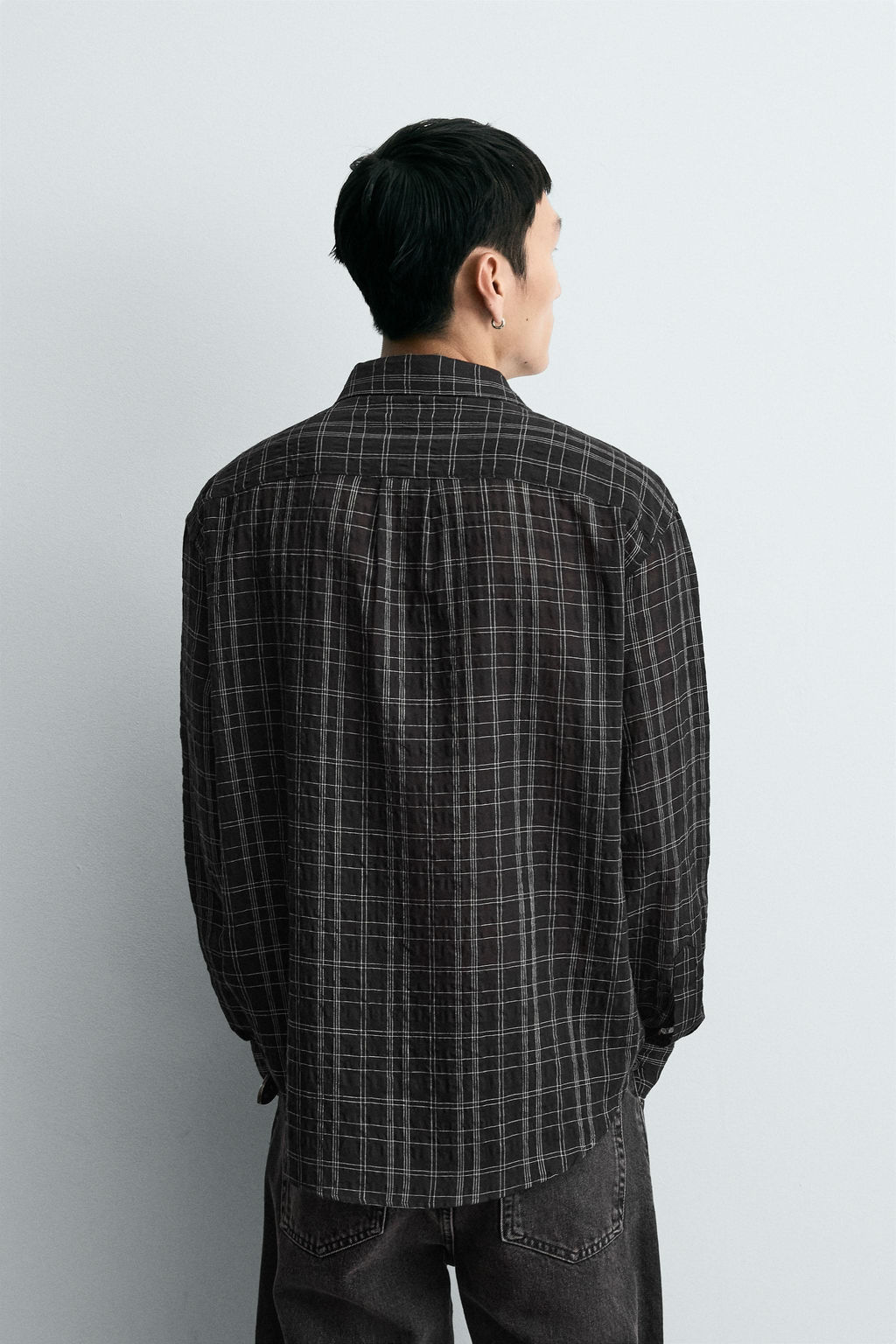 TEXTURED CHECK SHIRT - Zara фото 3