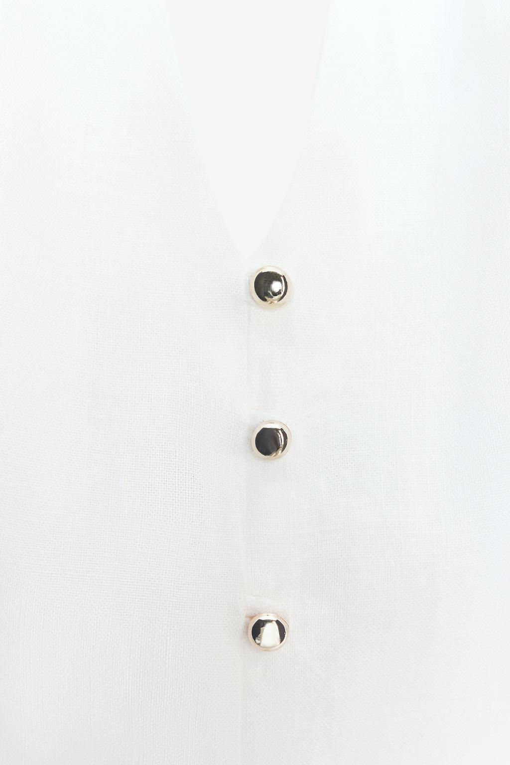 HALTER WAISTCOAT TOP LINEN BLEND - Zara фото 8