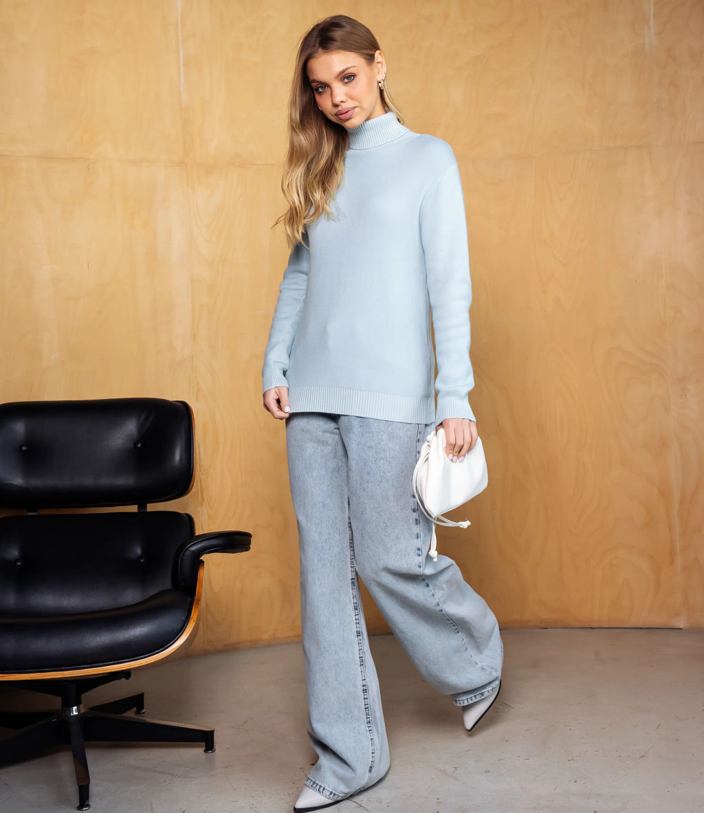 Водолазка #КТ881 (7), светло-голубой - Dommod фото 4