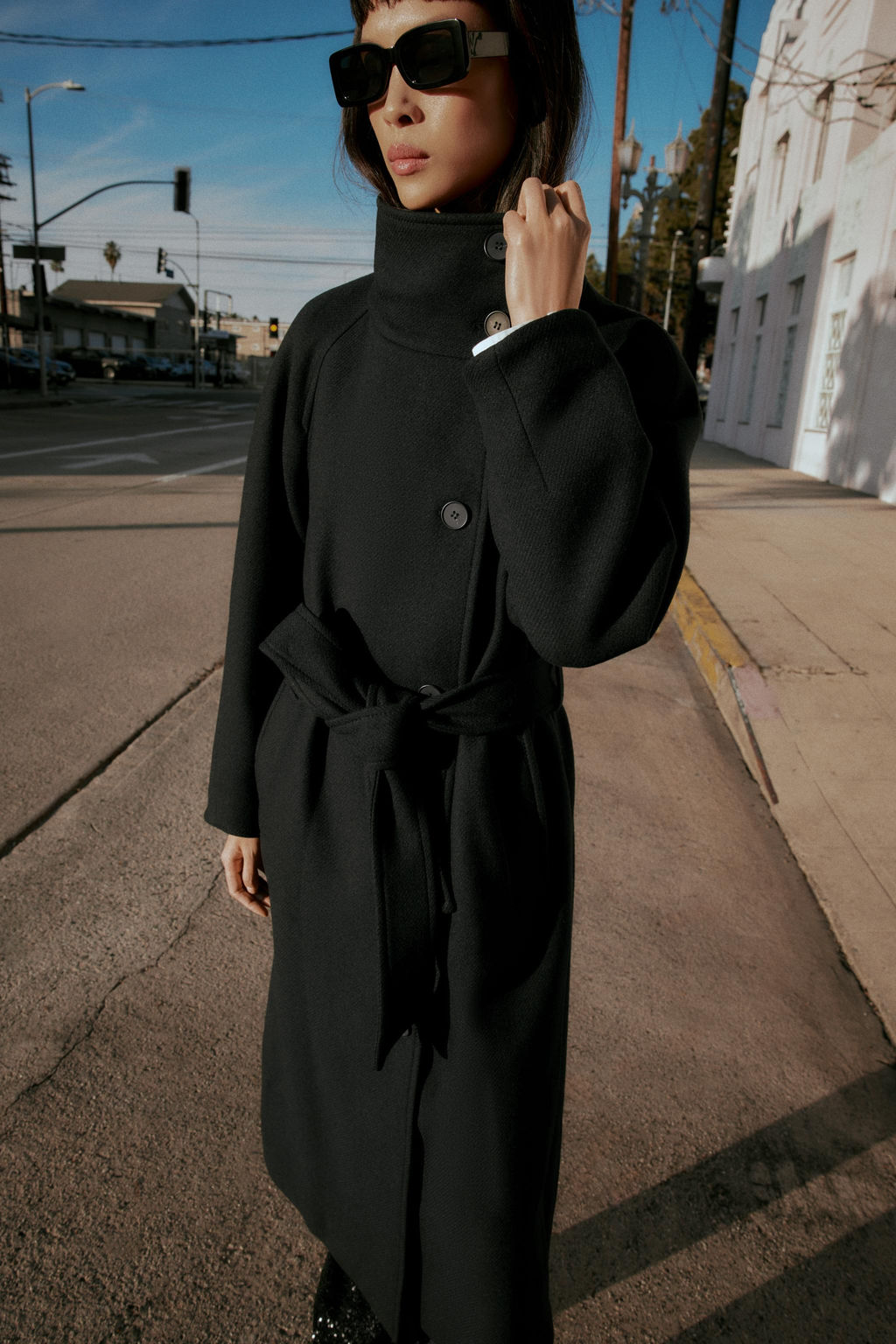 LONG WOOL COAT WITH HIGH NECK - Zara фото 20
