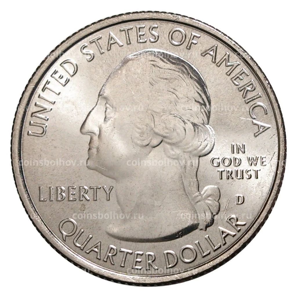 25 центов 2013 года D №16 Национальный лес Белые горы