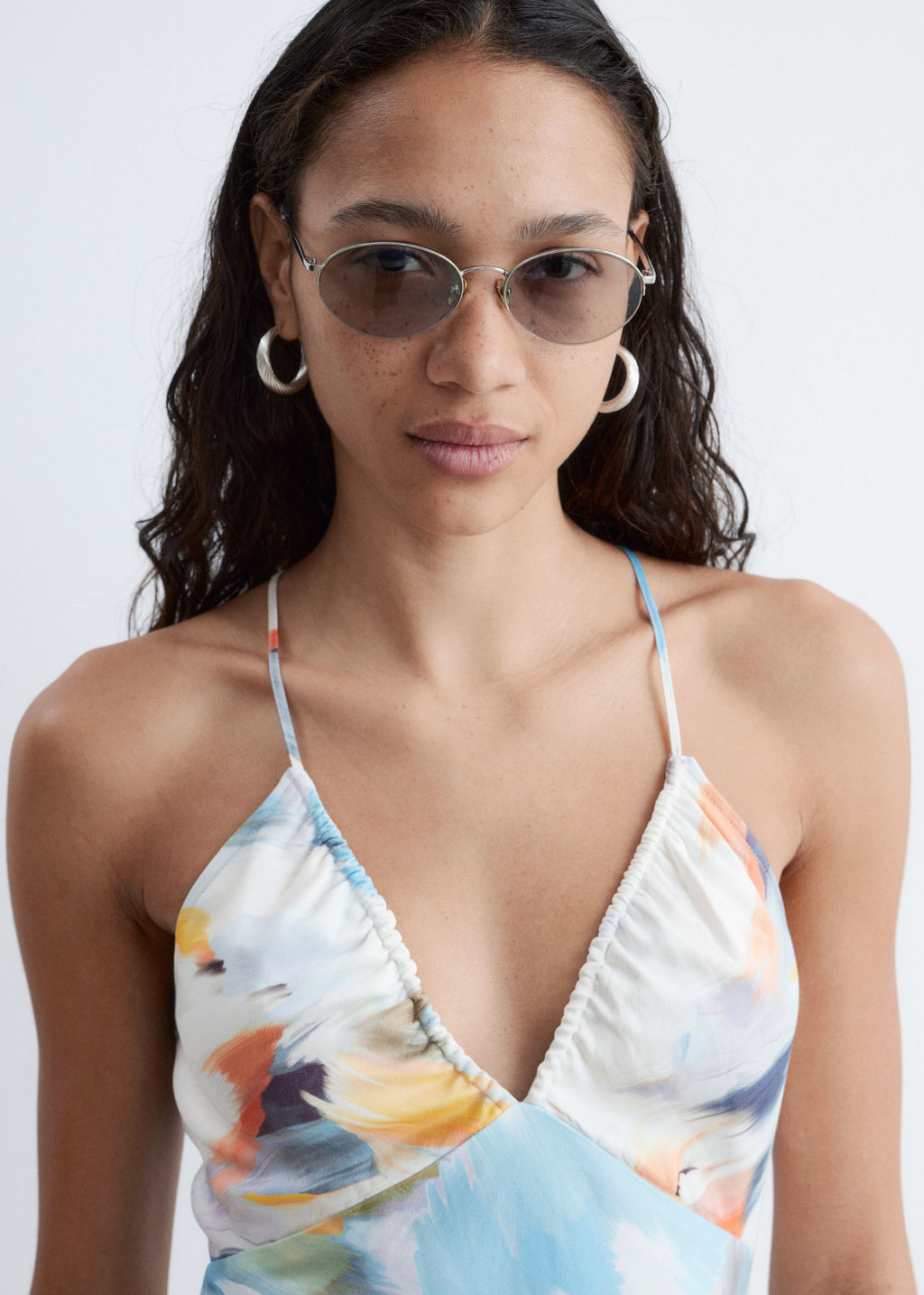 Vestido midi lencero de sat?n - H&m фото 7