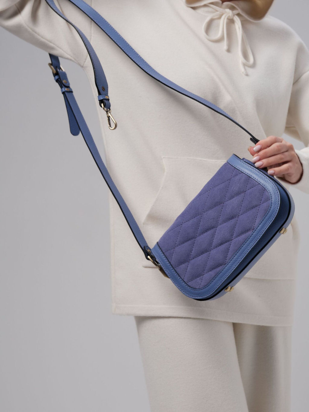 Сумка замшевая Deboro 30791 сиреневый закат