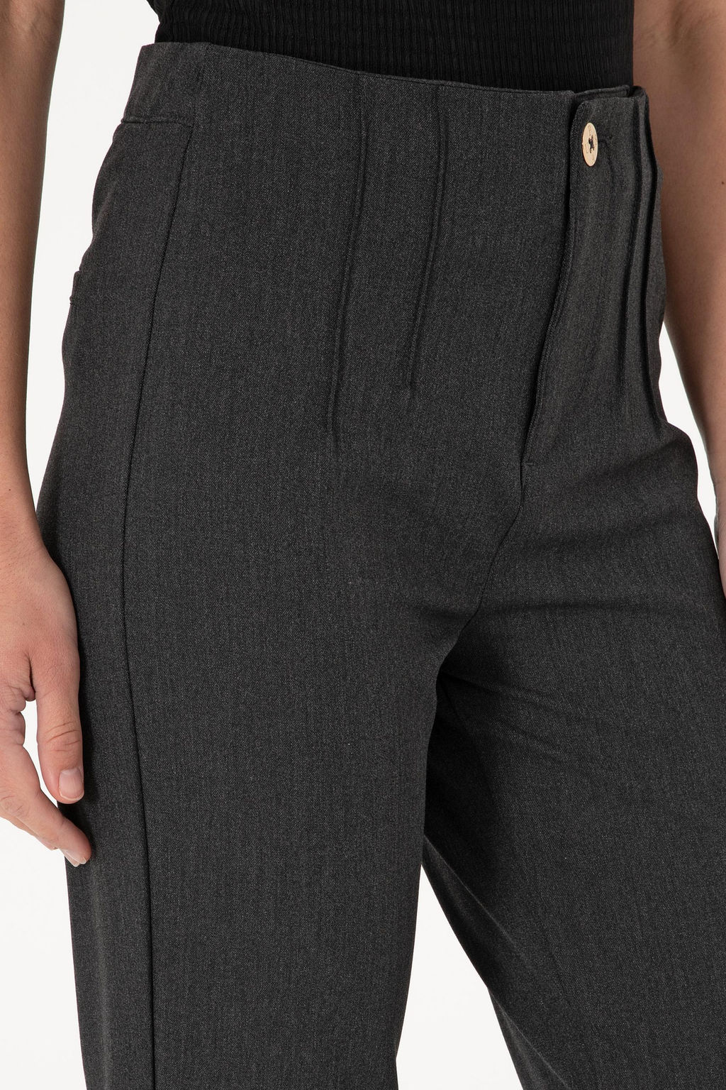 Kad_n Antrasit Carrot High Waist Fit Kanvas Pantolon Sepette S_rpriz _ndirim - U.s. polo assn фото 5