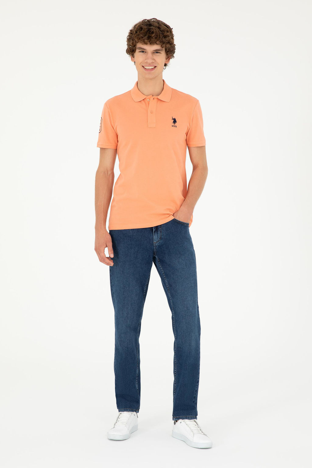 Футболка U.S. Polo Assn Salmon хлопок  фото 4