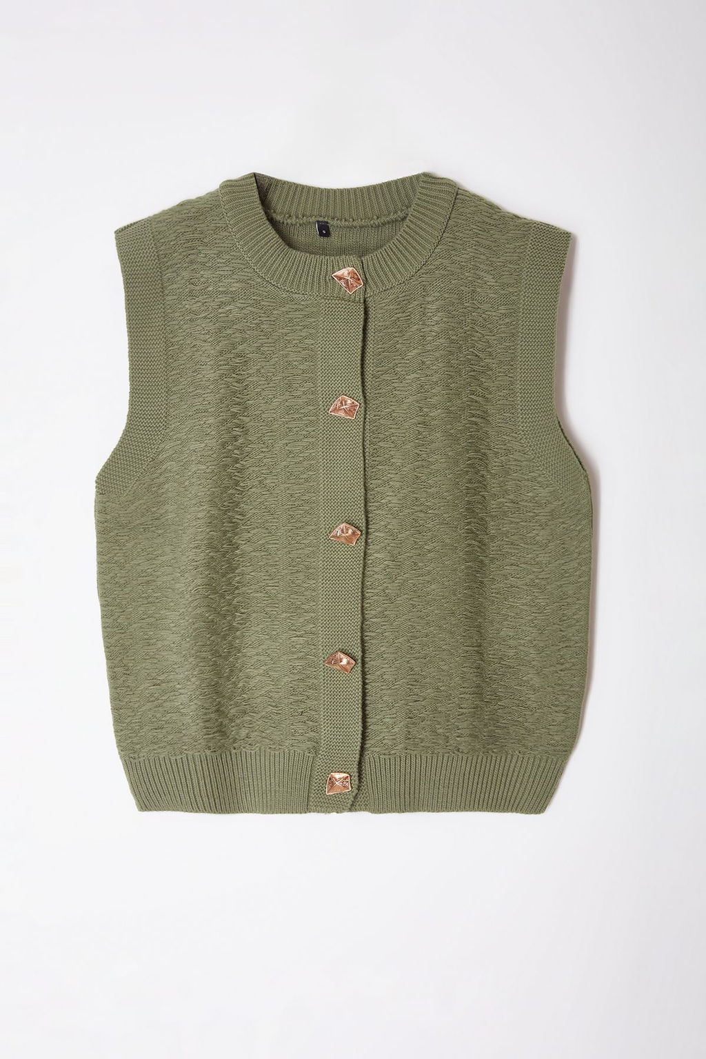 Mint Bisiklet Yaka Fitted Yelek TWOAW25YE00028