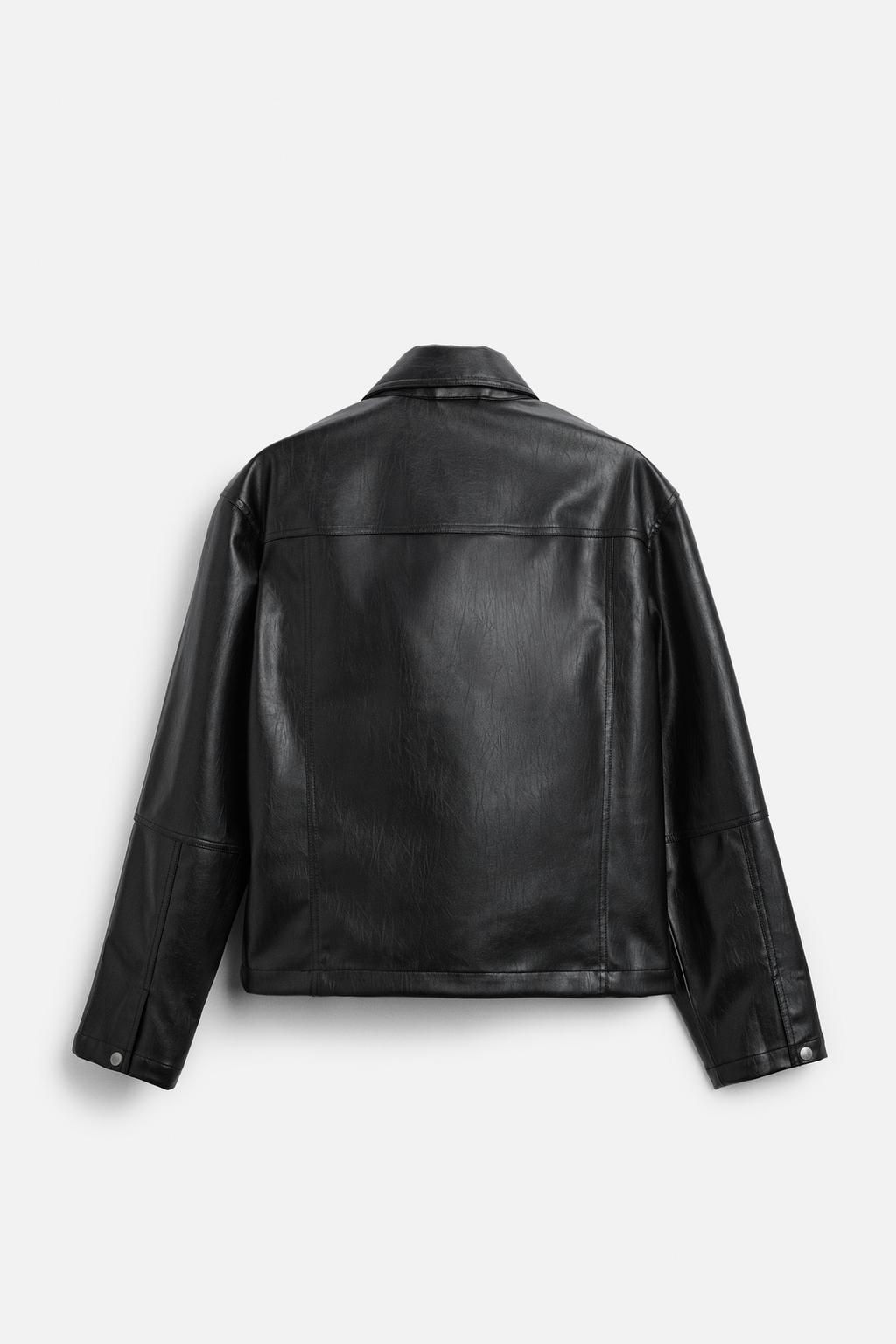 LEATHER EFFECT OVERSHIRT - Zara фото 6