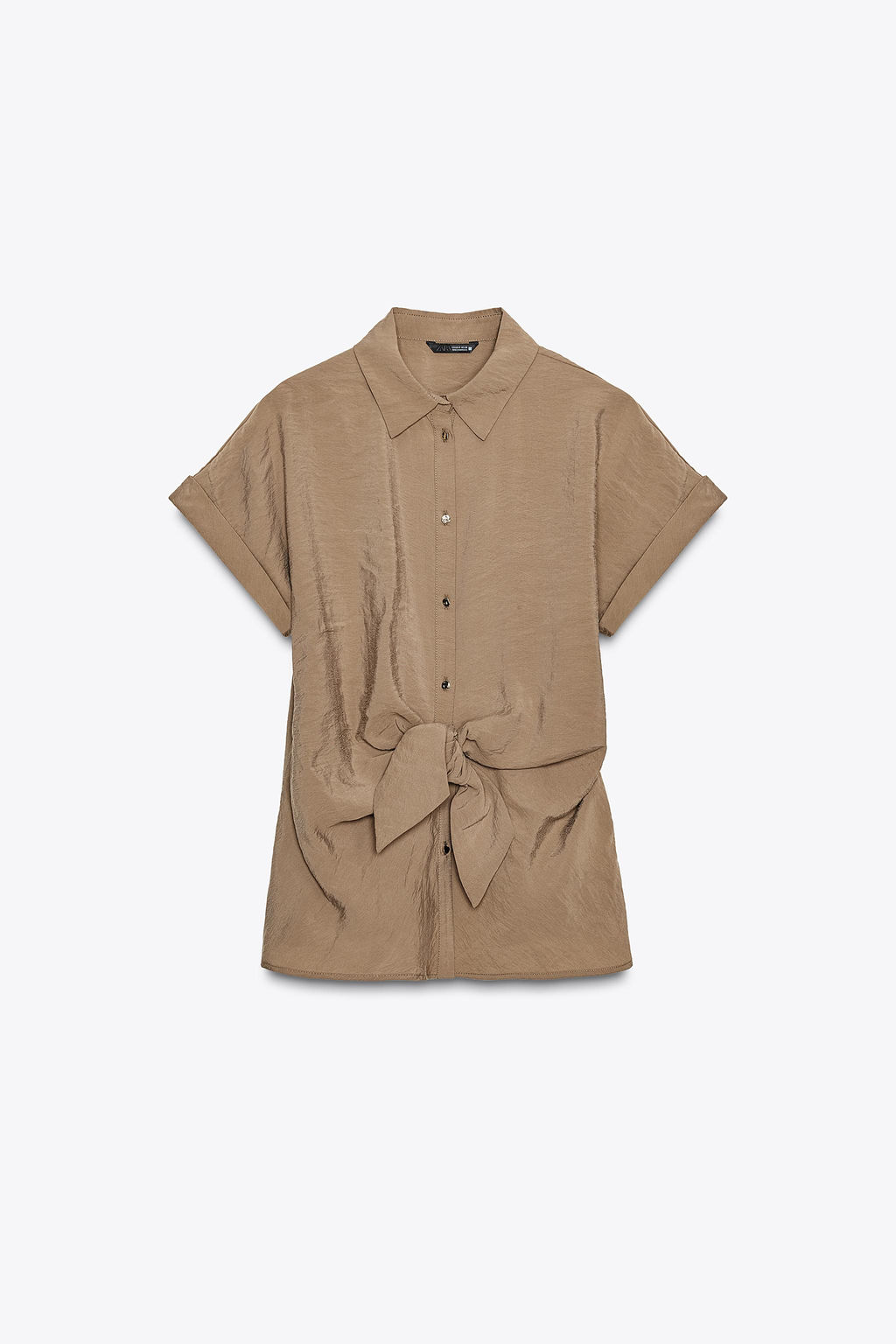SHORT SLEEVE KNOT SHIRT - Zara фото 16