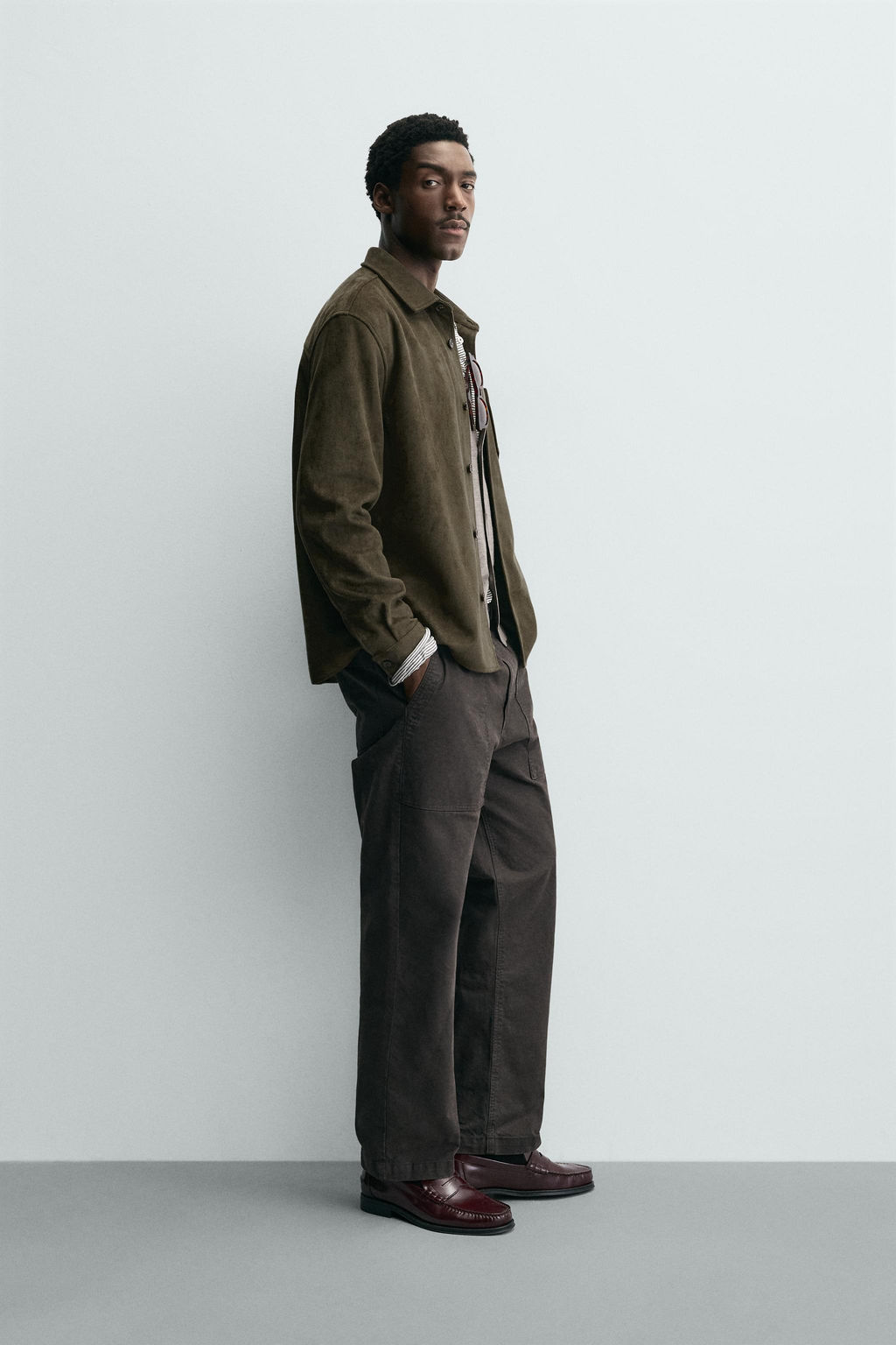 SOBRECAMISA EFECTO ANTE / Verde - Zara фото 4
