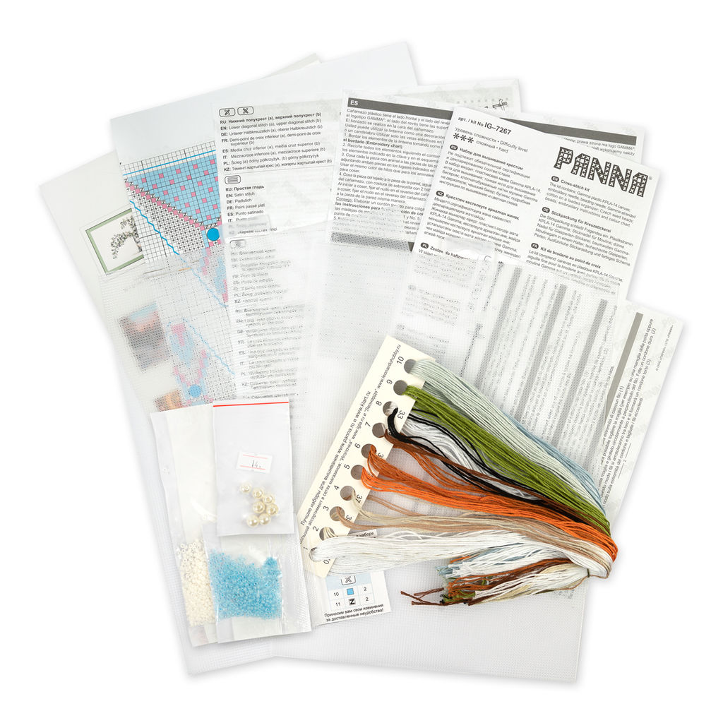 Набор для вышивания PANNA Новогодняя игрушка IG-7267 Лесной фонарь 7 х 15.5 см