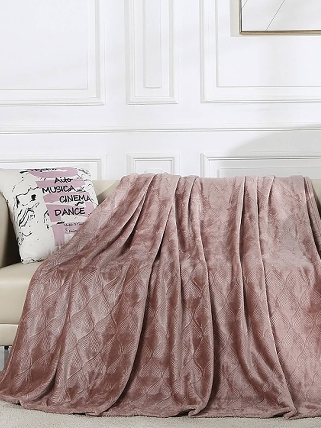 Плед Велсофт - Магнолия, цвет кофейный 150x200