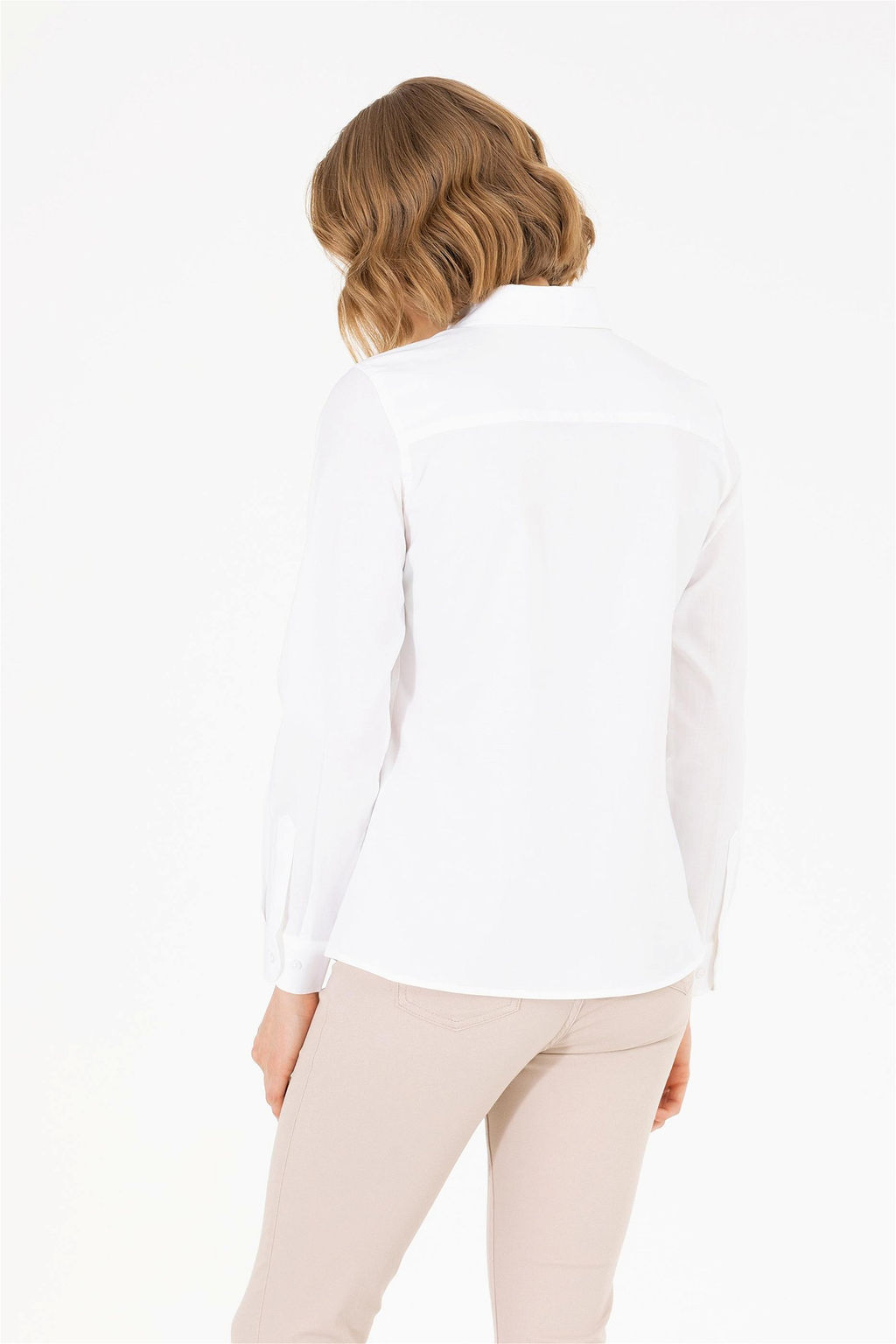 U. S. Polo Assn Женская белая базовая рубашка с длинным рукавом - U.s. polo assn фото 12