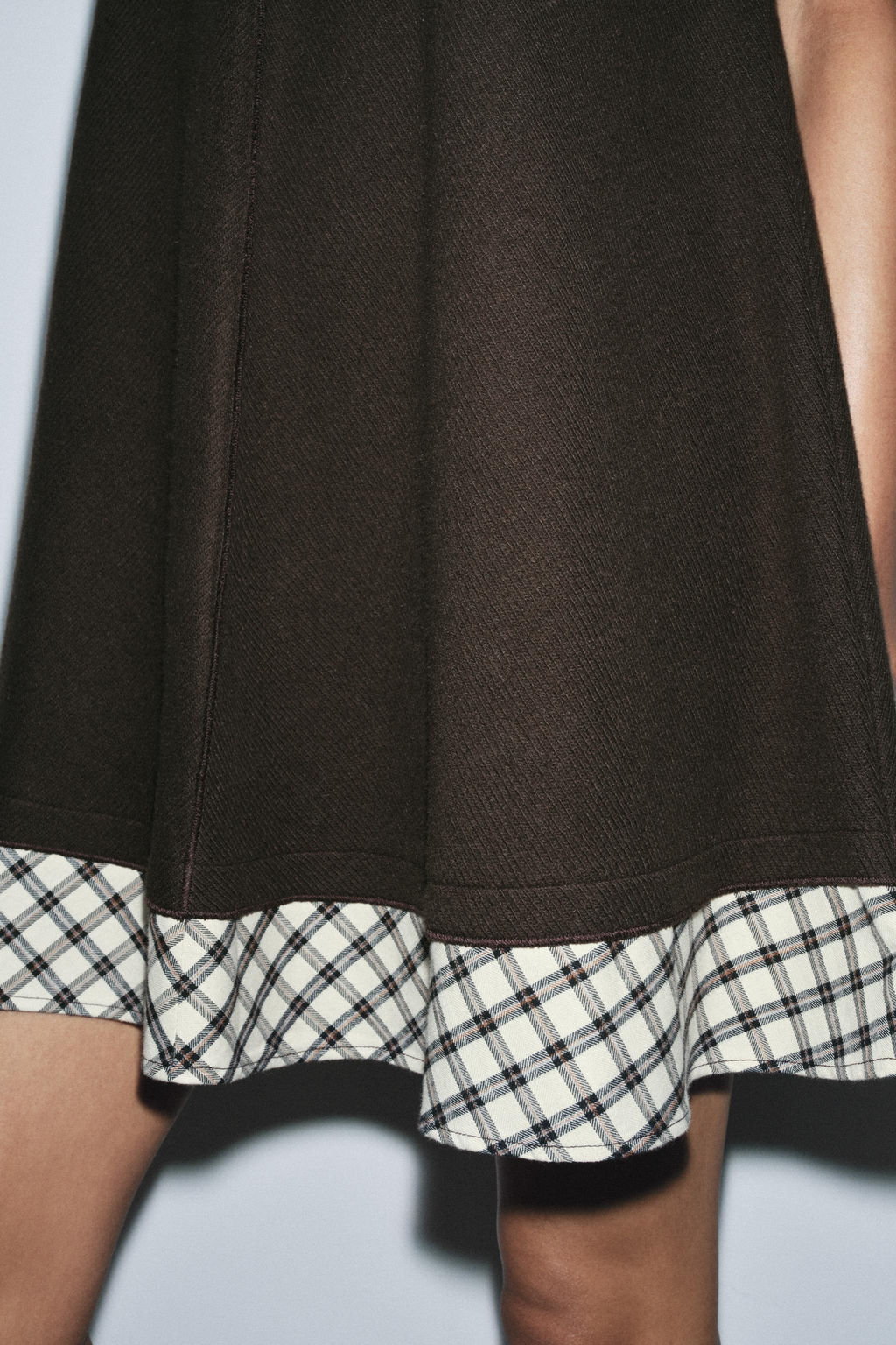 CHECK COMBINED MINI DRESS - Zara фото 3