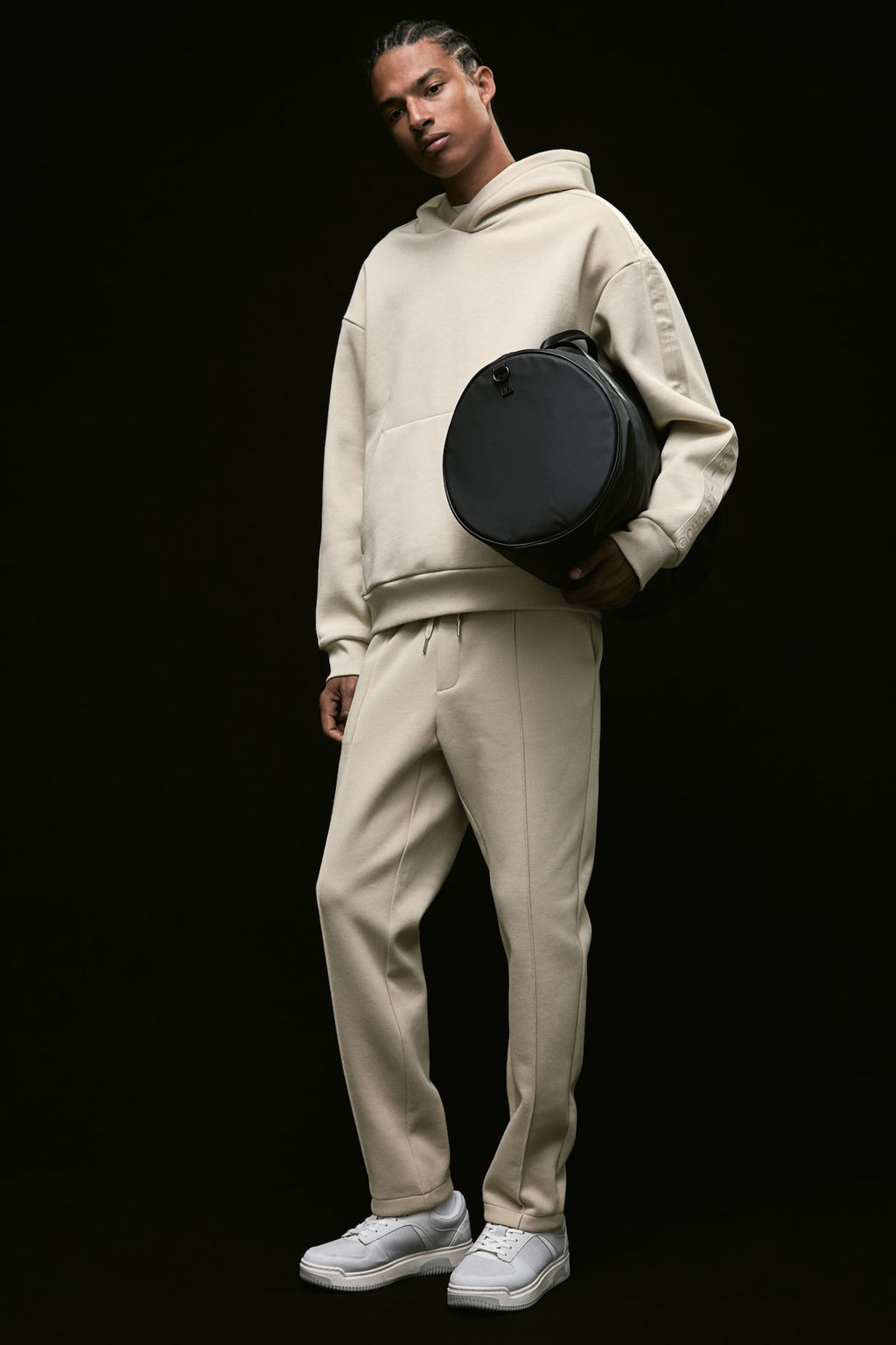 Sudadera con capucha y franjas laterales Loose Fit - H&m фото 2