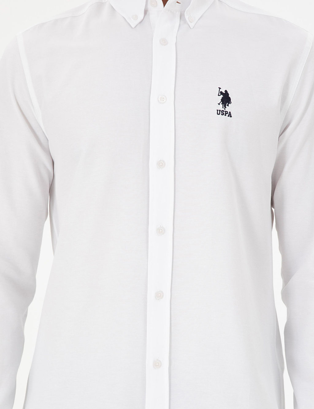 Мужская белая рубашка с длинным рукавом - U.s. polo assn фото 6