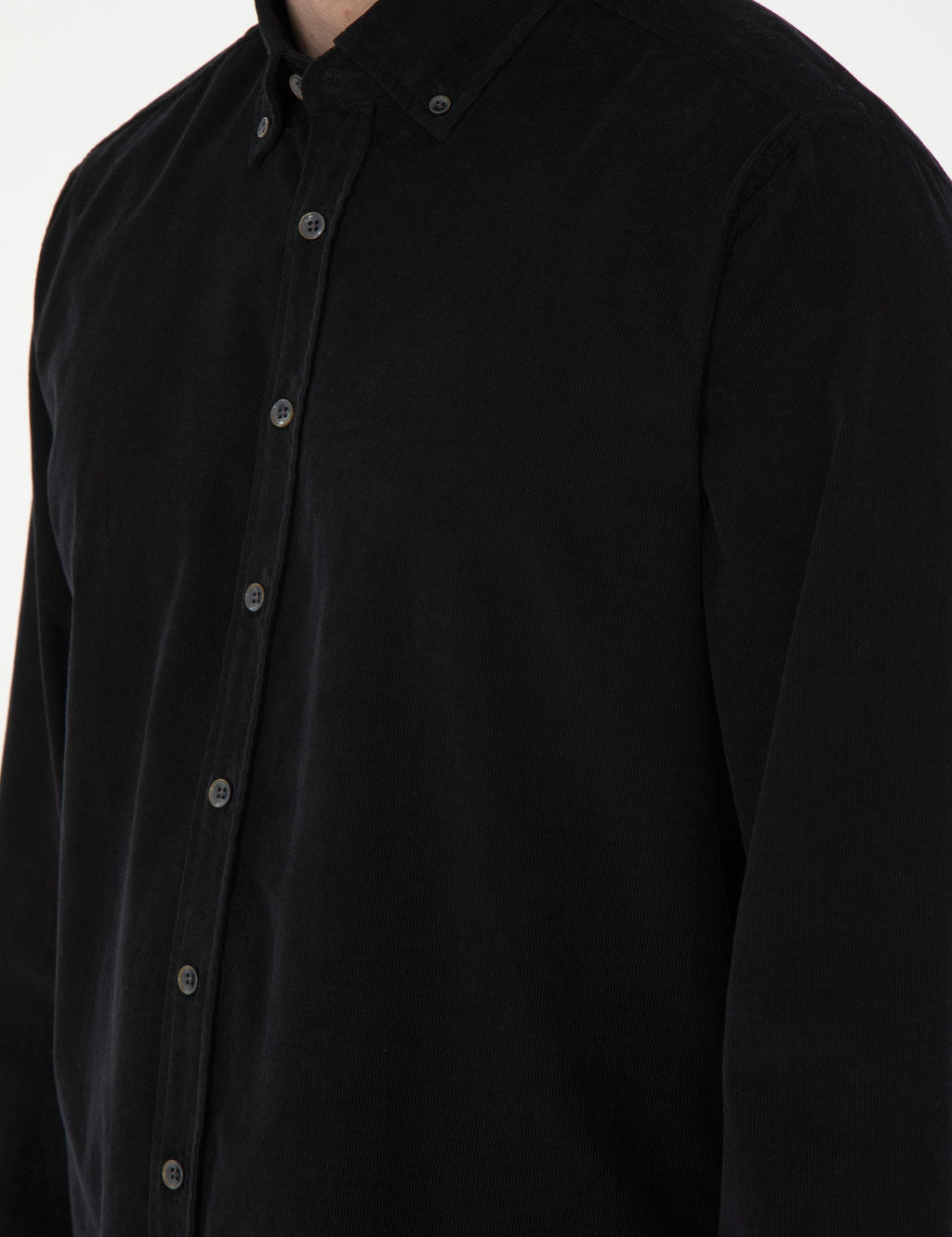 Рубашка Regular Fit черная длинный рукав