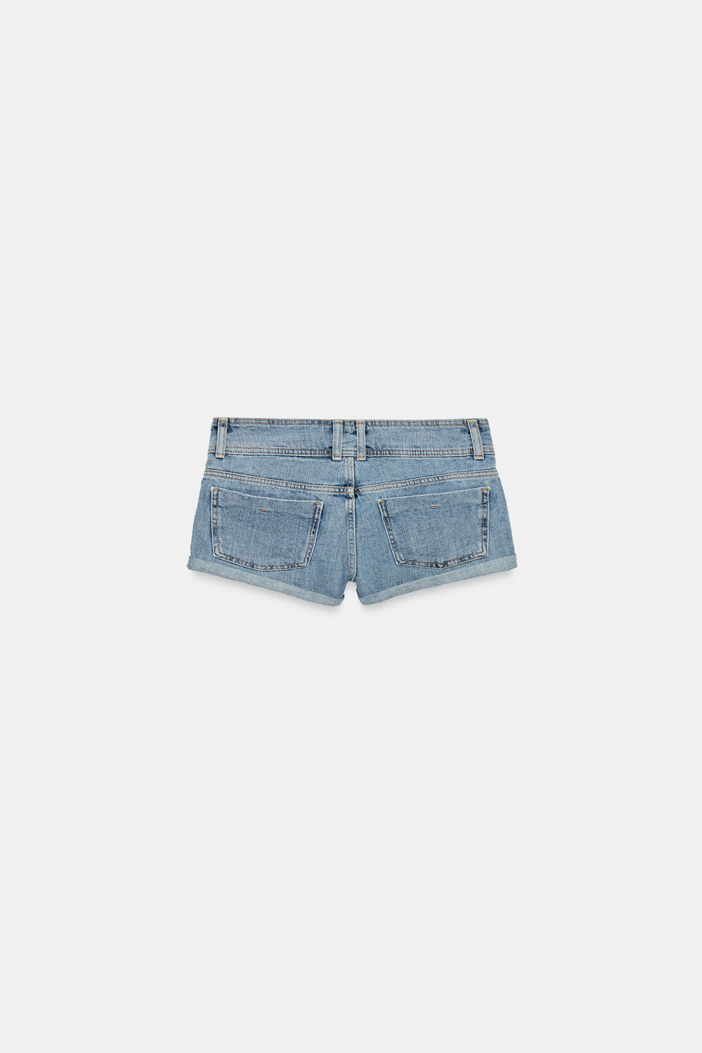 SHORTS MINI DENIM TRF BOLSILLOS / Azul - Zara фото 6