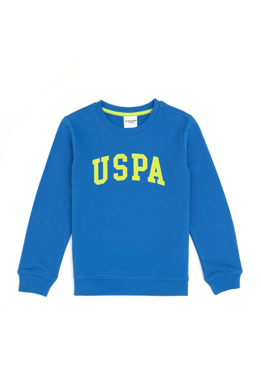 Свитшот U.S. Polo Assn для мальчика кобальтово-синий хлопок  фото 6