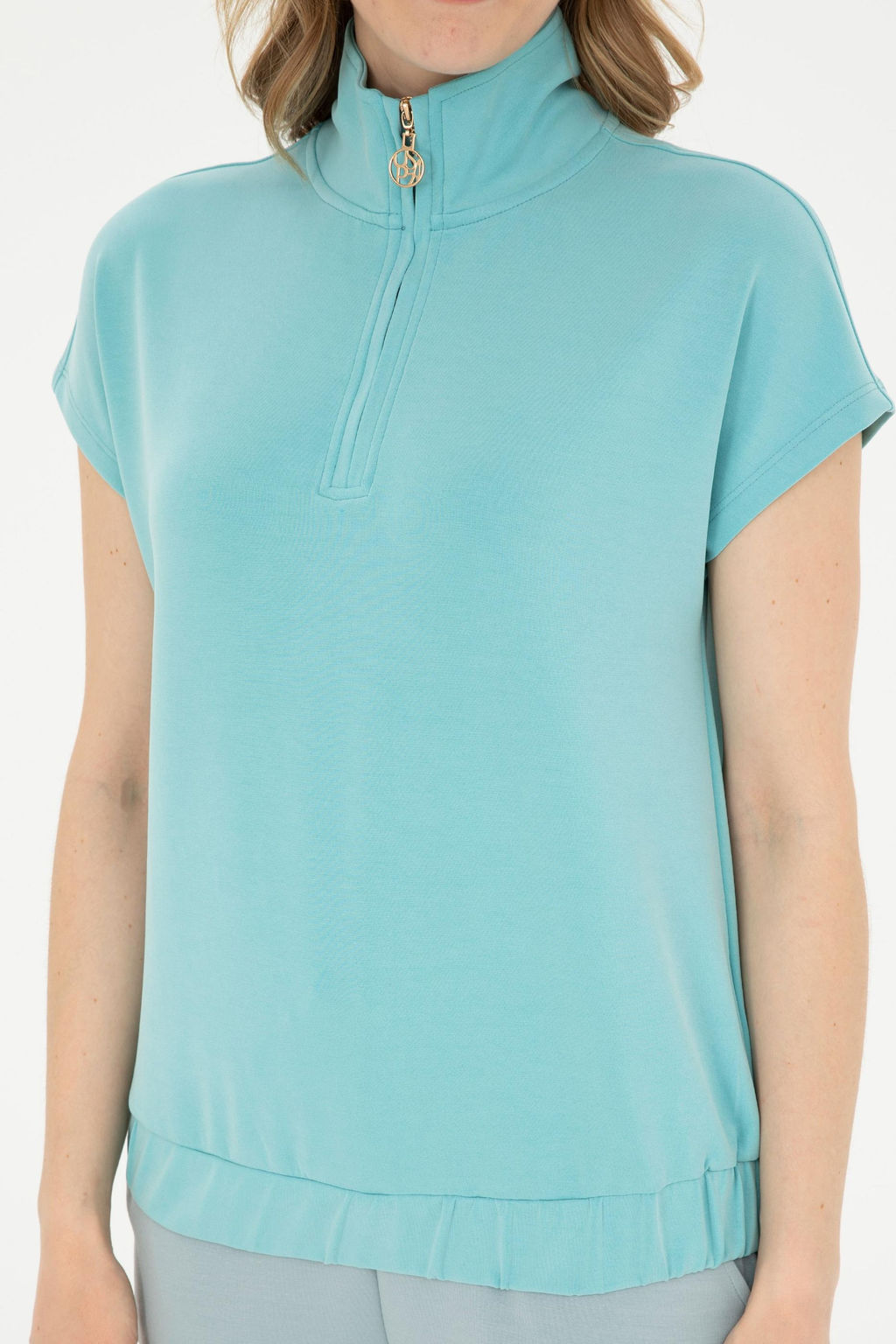 Женская базовая футболка светло-хаки с v-образным вырезом Неожиданная скидка в корзине - U.s. polo assn фото 13