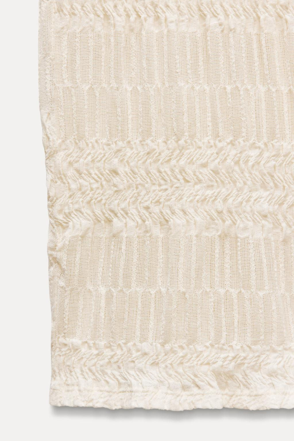 TEXTURED WIDE-LEG TROUSERS - Zara фото 4