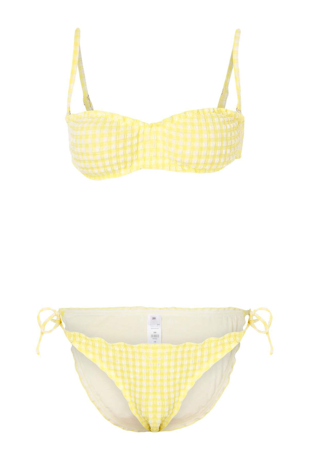 Sar? Potikareli Straplez Kapl? Normal Bel Regular Bikini Tak?m? TBESS26BT00060