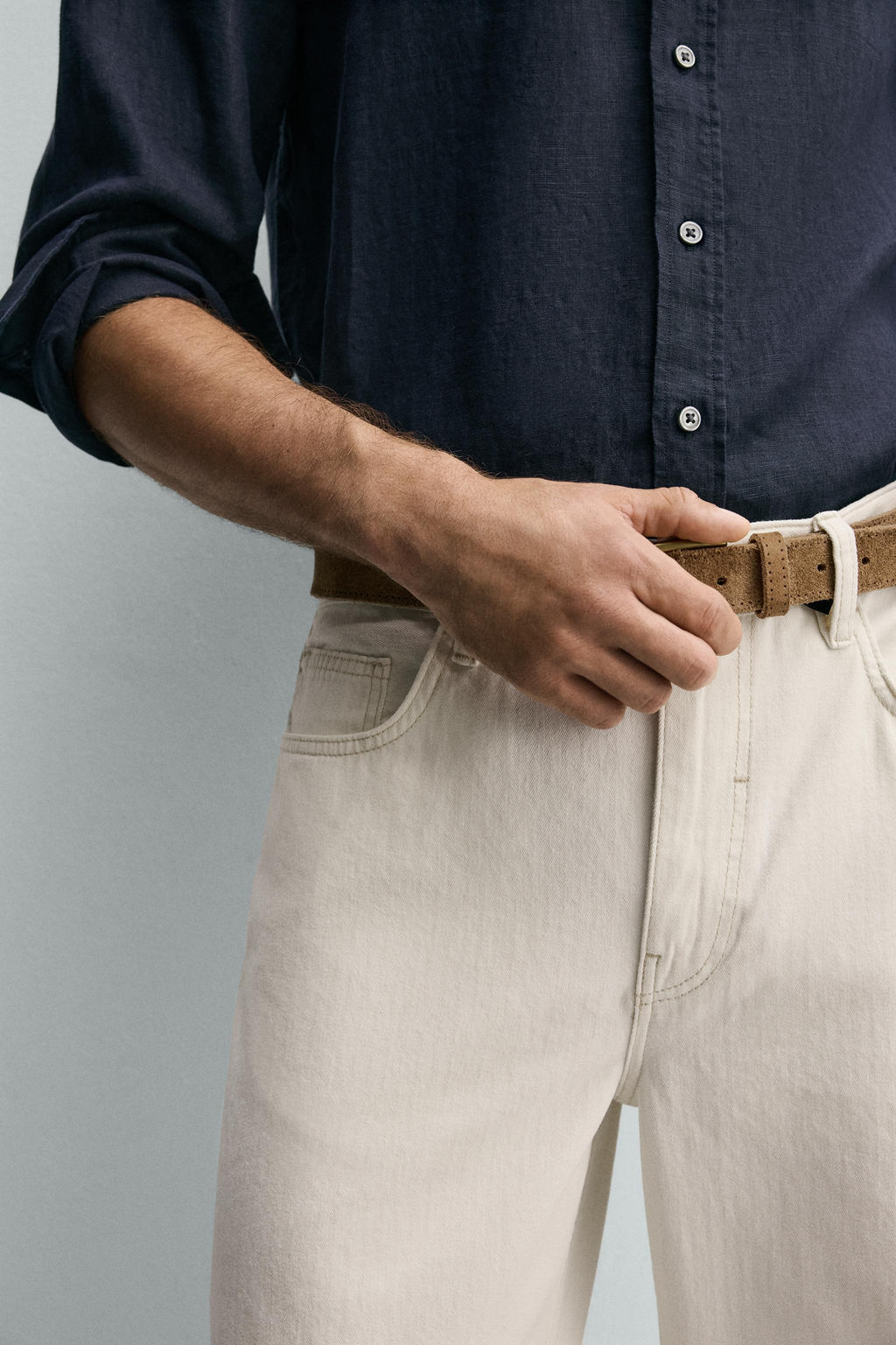 JEANS STRAIGHT FIT / Blanco roto