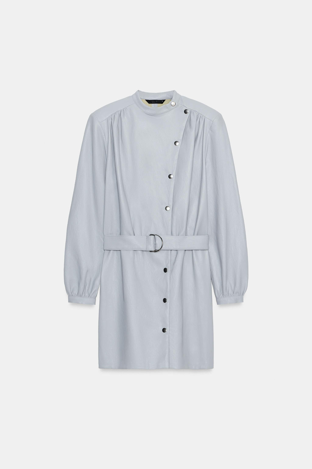 VESTIDO CORTO EFECTO PIEL CINTUR?N / Azul - Zara фото 8