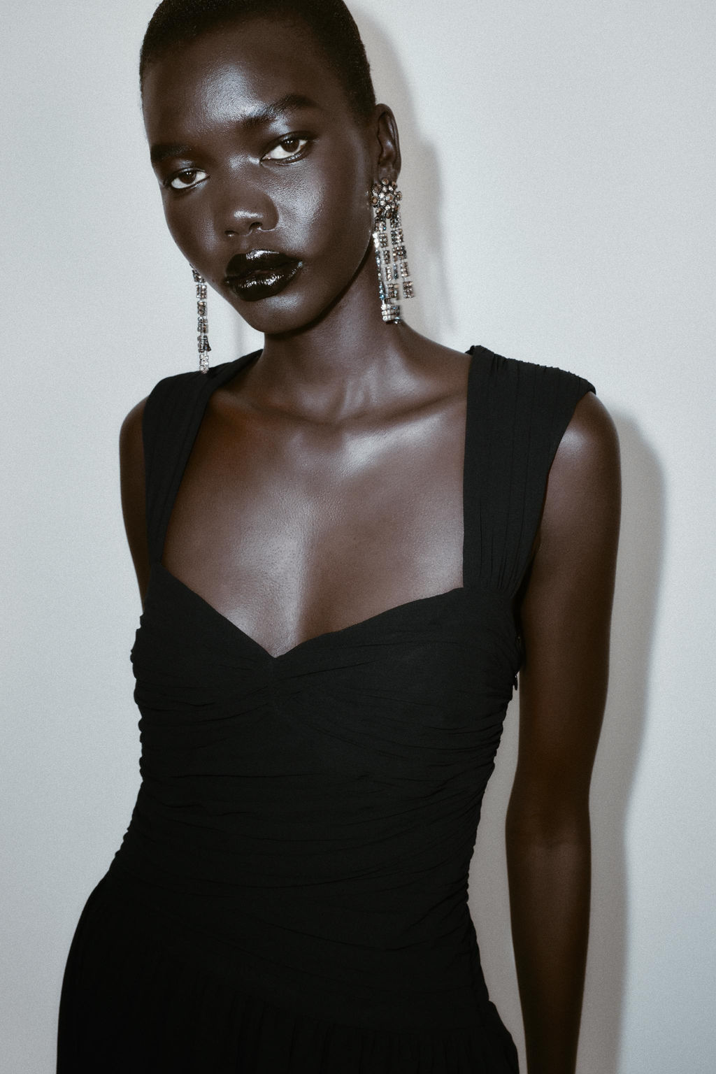 ASYMMETRIC BALLOON HEM DRAPED MINI DRESS - Zara фото 4