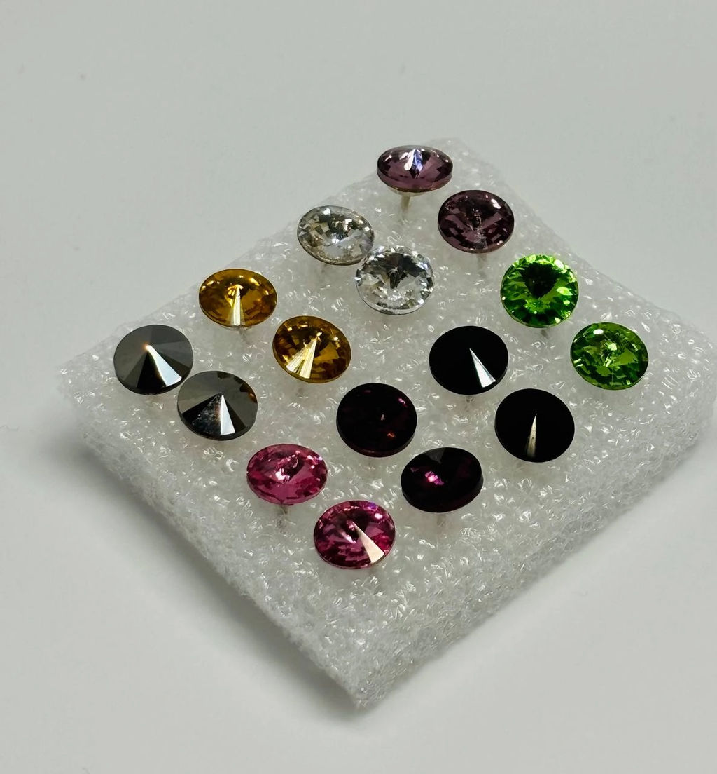 Набор серьги-гвоздики PR1102 ассорти - Mini maxi фото 3