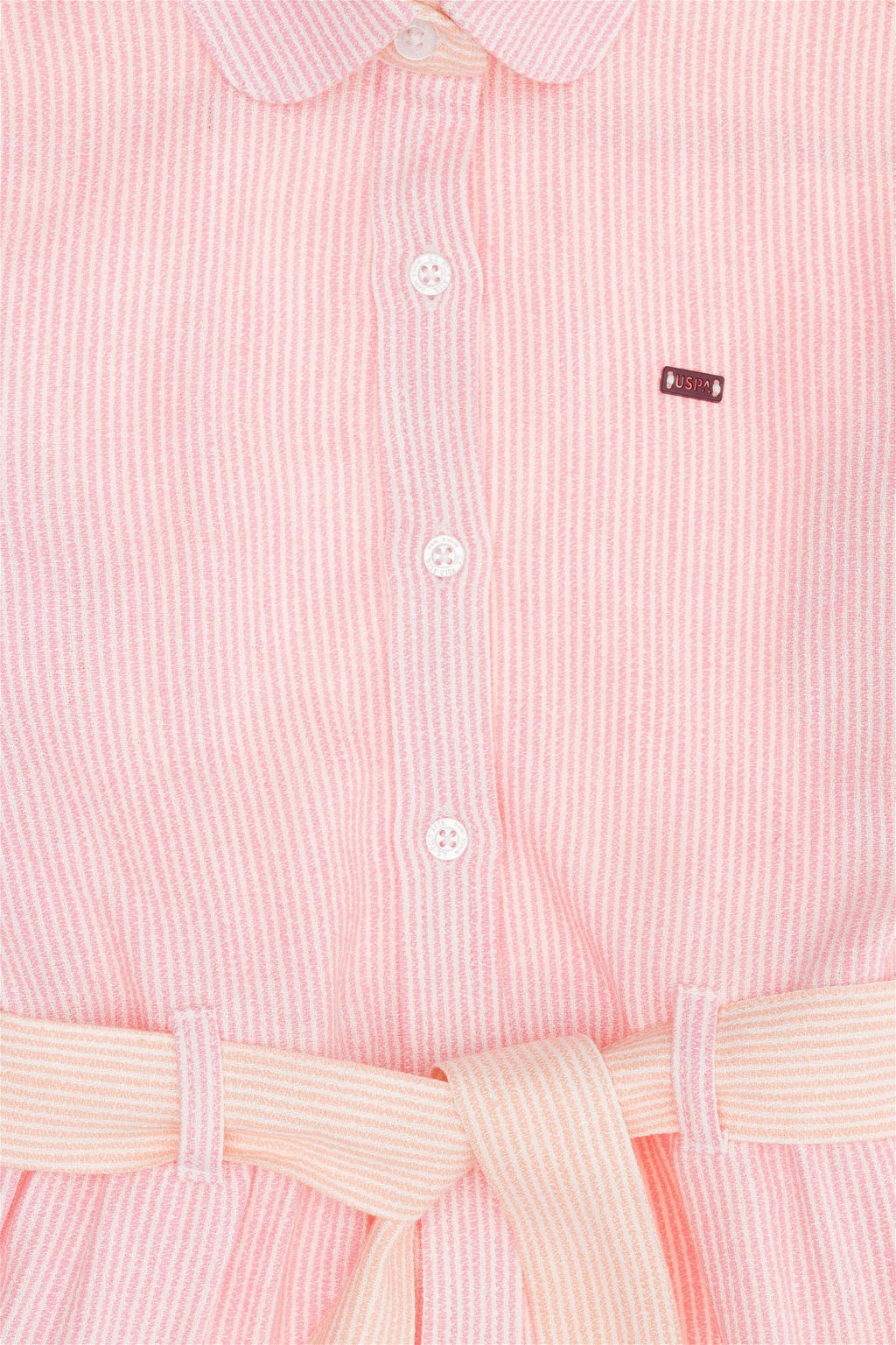 Светло-розовое плетеное платье для девочки - U.s. polo assn фото 6