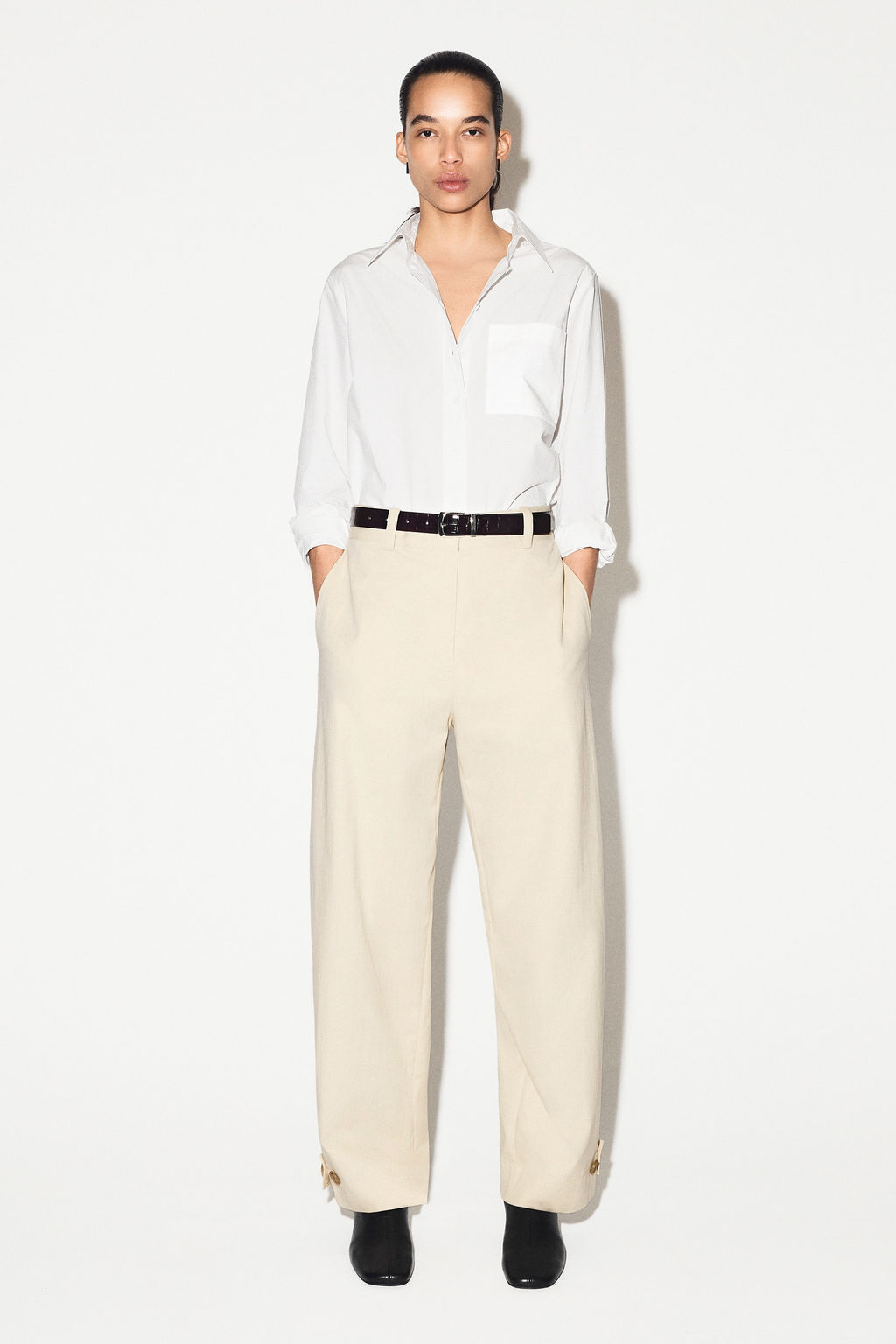PANTAL?N UTILITY DE ALGOD?N BARREL LEG - H&m фото 6