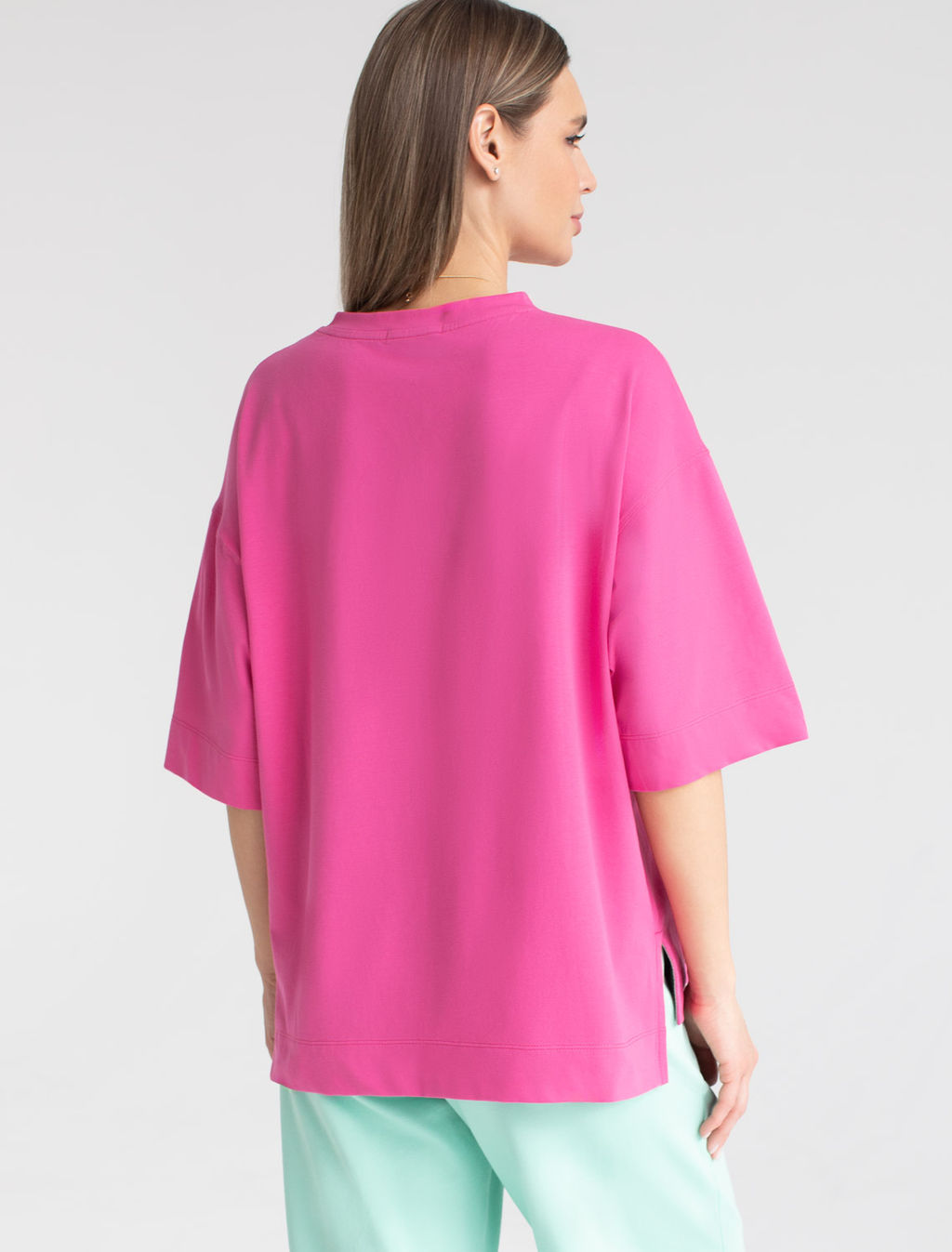 VILATTE / Свободная футболка из премиального хлопка  фото 4