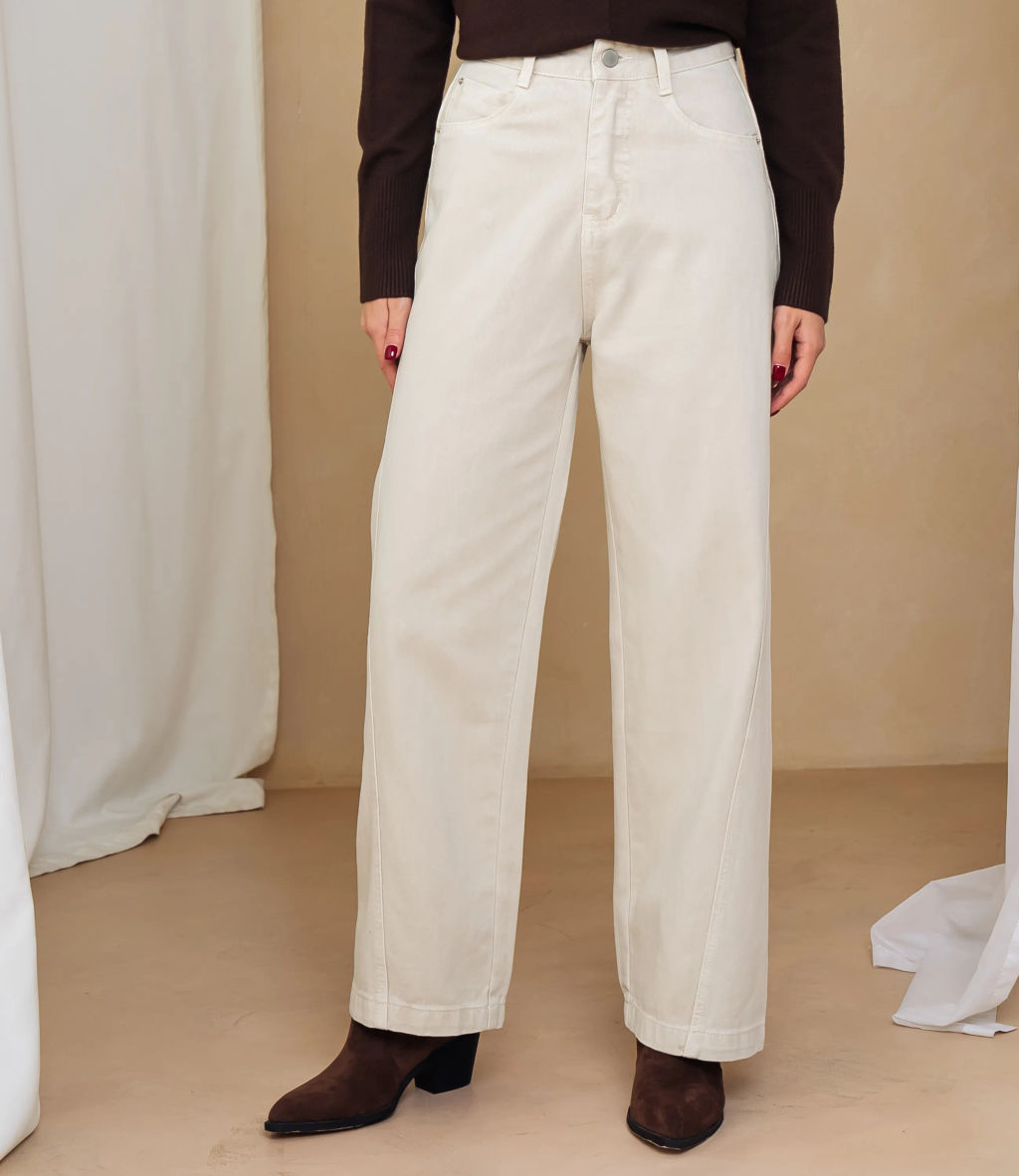 Джинсы #КТ6257, светло-бежевый - Dommod фото 2