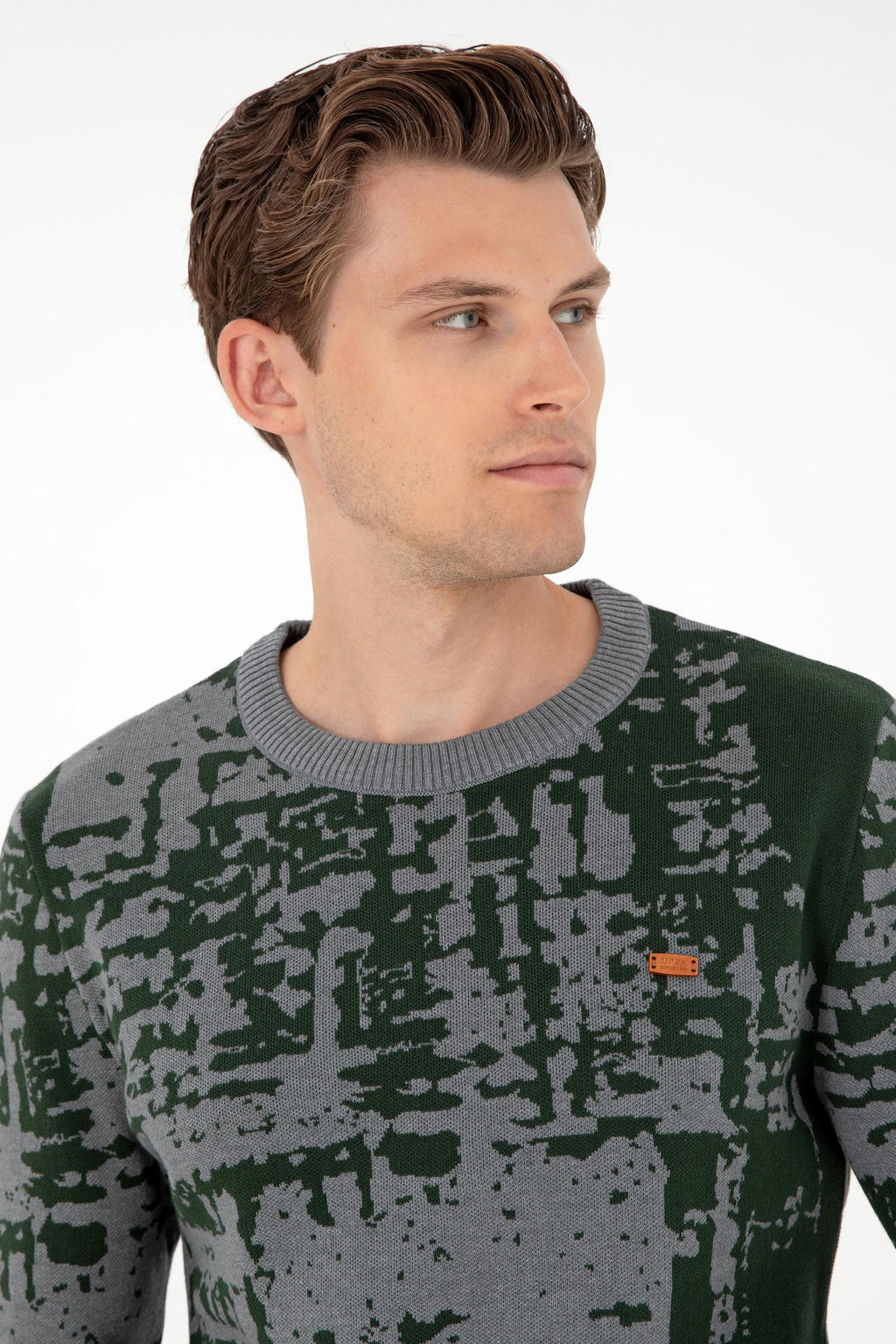 Мужской серый меланжевый свитер Неожиданная скидка в корзине - U.s. polo assn фото 2