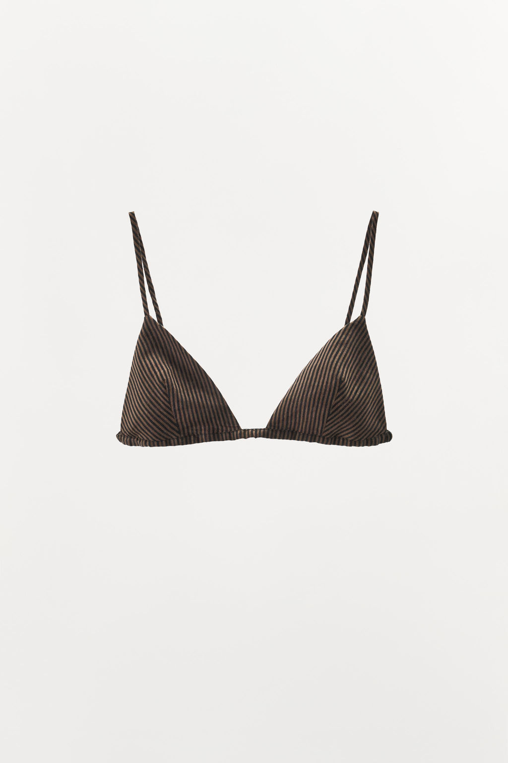 STRIPED TRIANGLE LINEN BLEND BRA - Zara фото 3