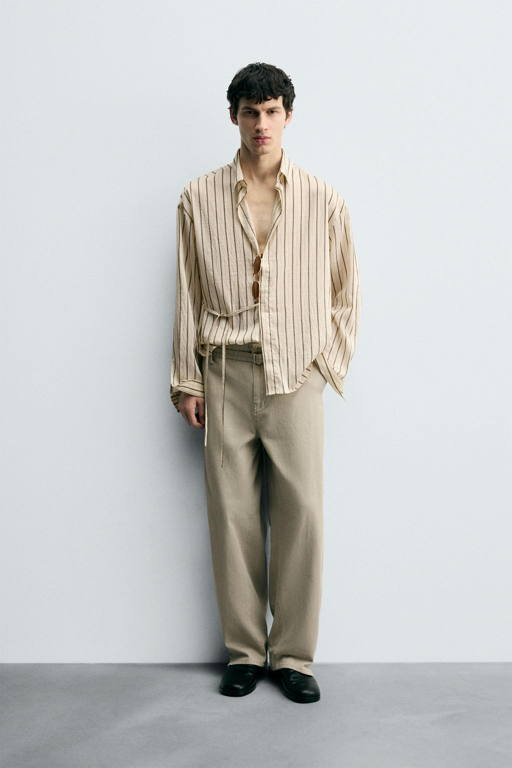 STRIPED SHIRT WITH BOW