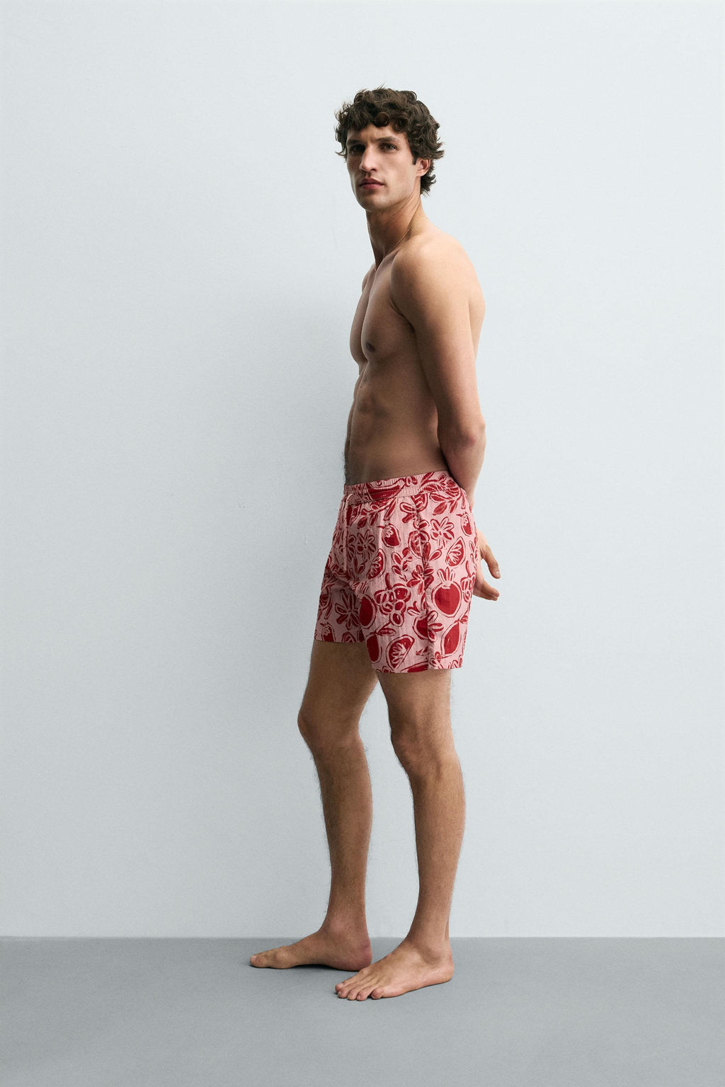 MID-LENGTH FRUIT PRINT SWIMMING TRUNKS - Zara фото 5