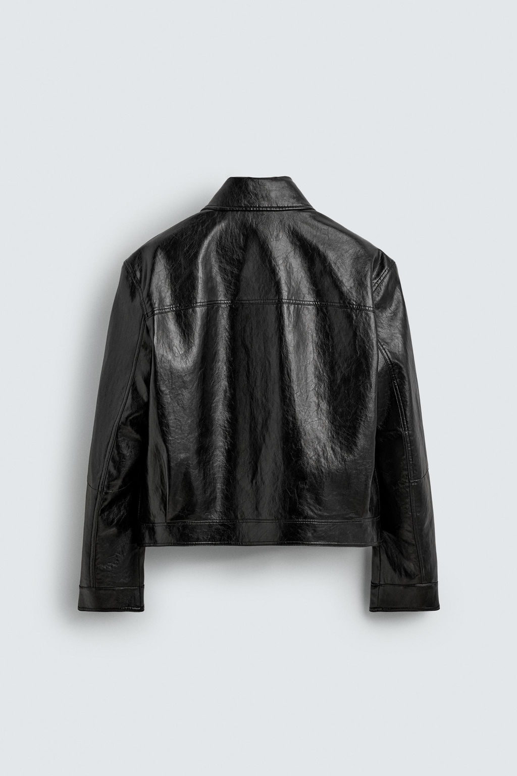 LEATHER EFFECT JACKET WITH FIREMAN CLASPS - Zara фото 8