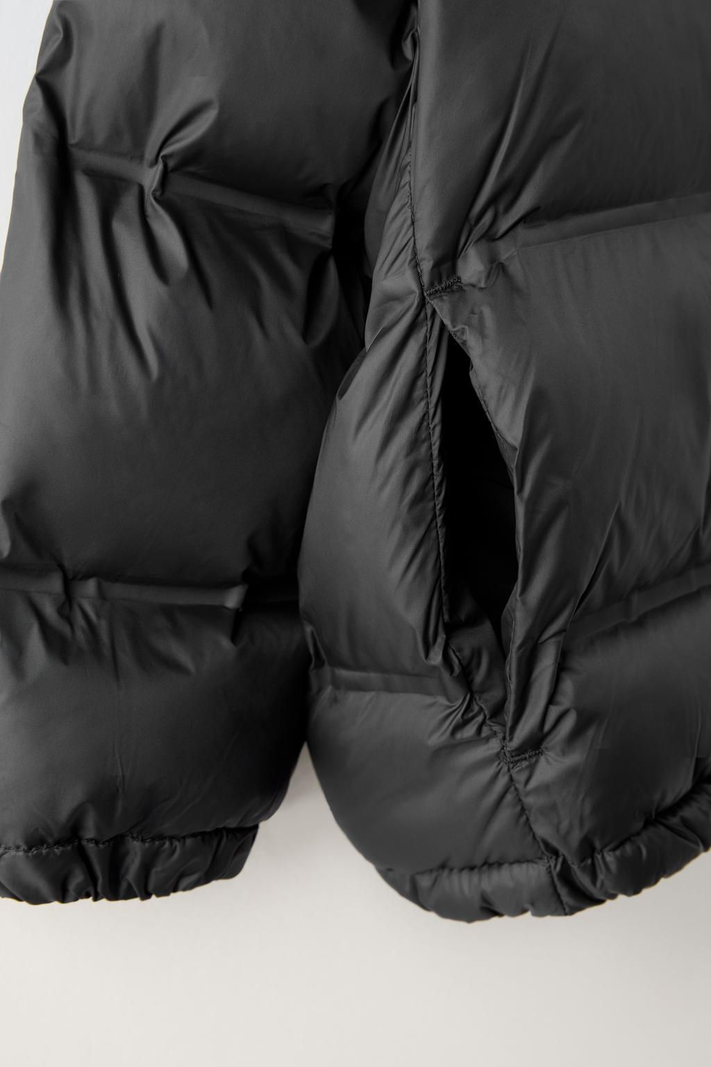 WATER-REPELLENT HOODED PUFFER JACKET - Zara фото 9