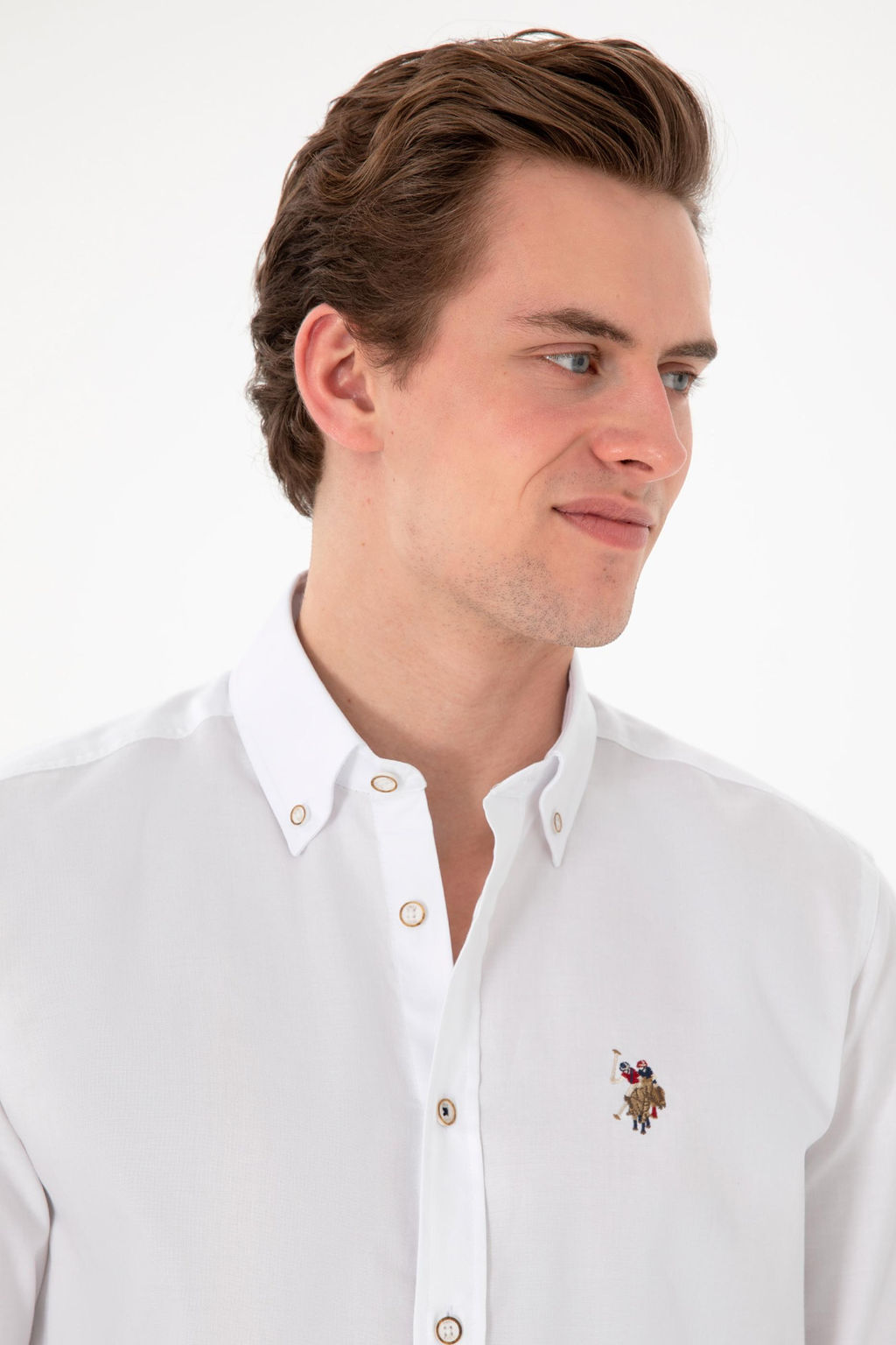 Erkek Beyaz Uzun Kollu Basic G_mlek Sepette S_rpriz _ndirim - U.s. polo assn фото 2