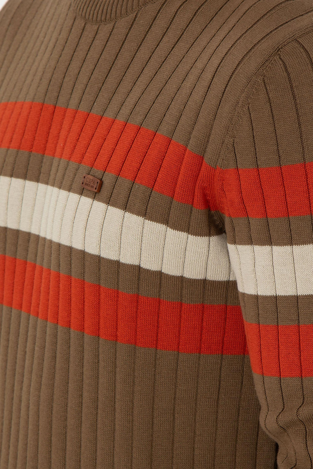 Erkek Slim Fit Bisiklet Yaka Haki Kazak - U.s. polo assn фото 7