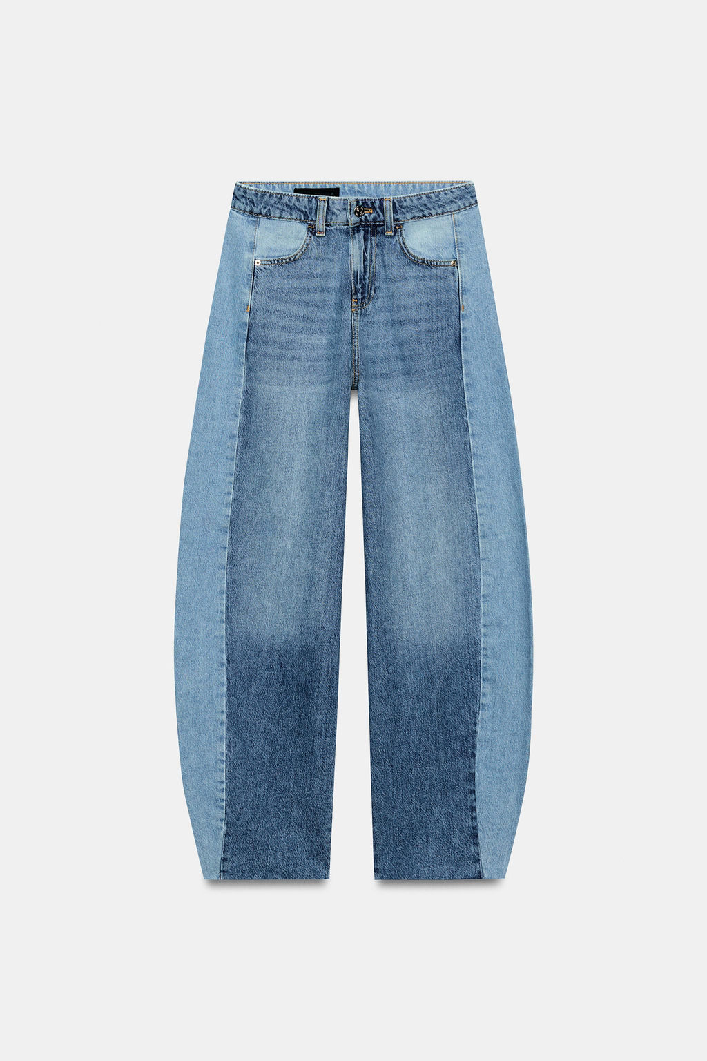 JEANS Z1975 BARREL TIRO MEDIO COMBINADO / Azul medio - Zara фото 6