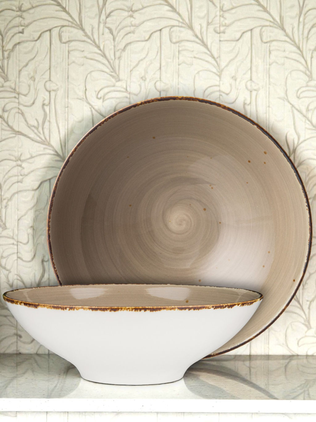 Цена за 4 шт. САЛАТНИК BRONCO NATURE 500МЛ 16,5*5,5СМ СЕРЫЙ