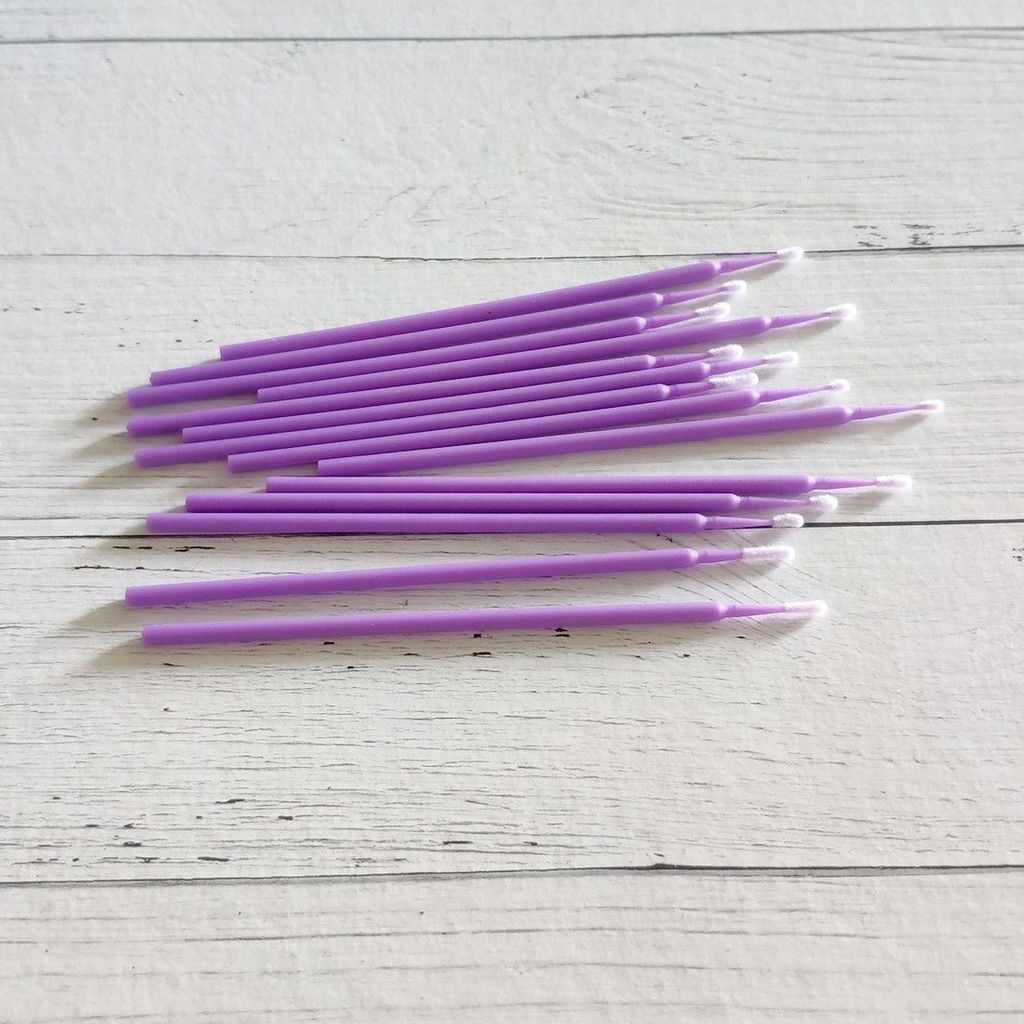 Kristaller Микробраши одноразовые для нанесения растворов / MA-102 Ultrafine, фиолетовый, 100 шт  фото 3