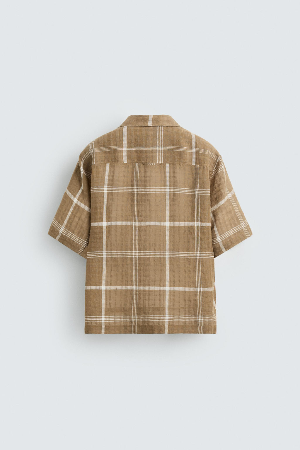 CHECKED LINEN/COTTON SHIRT - Zara фото 16