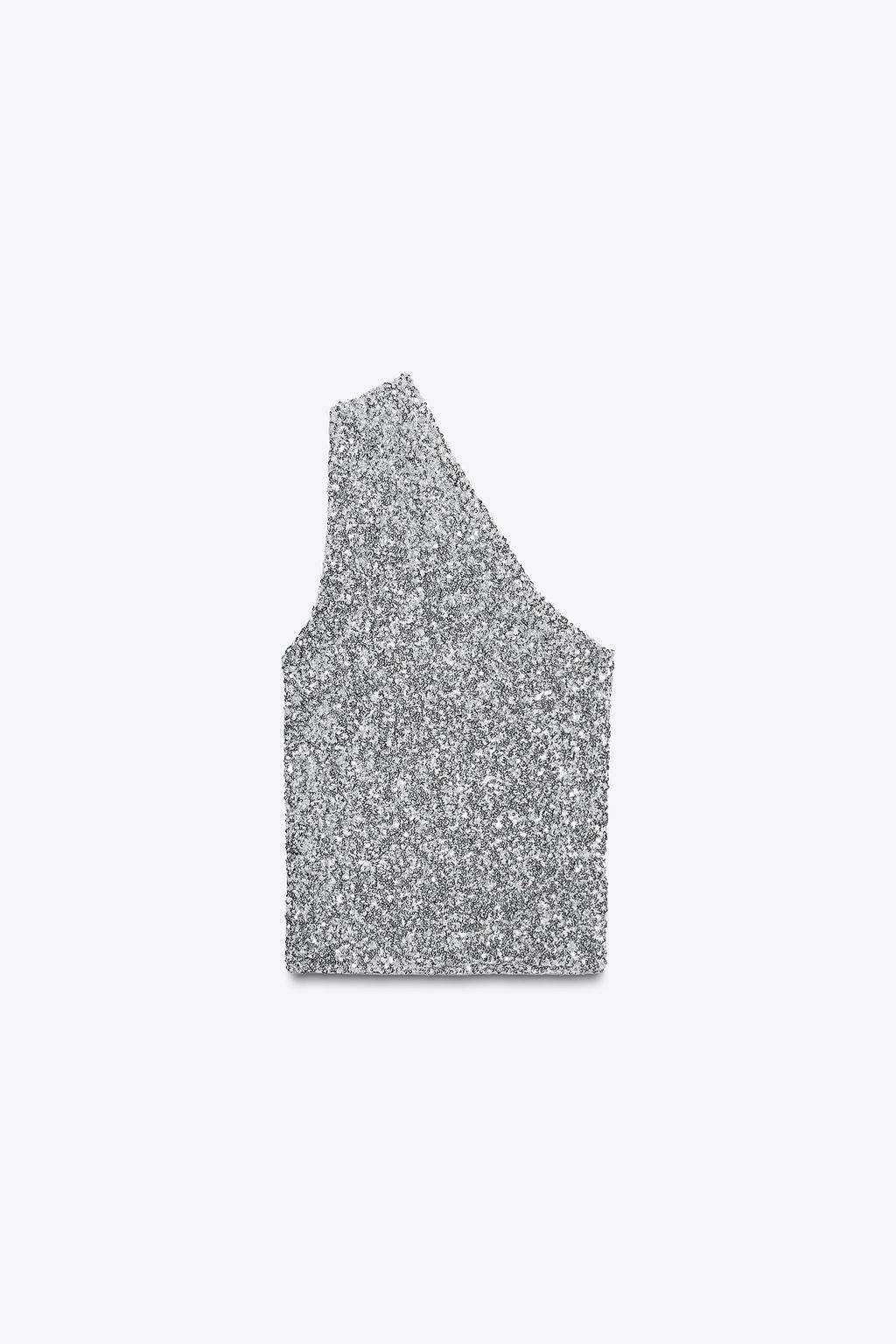 ASYMMETRIC SEQUIN TOP - Zara фото 15